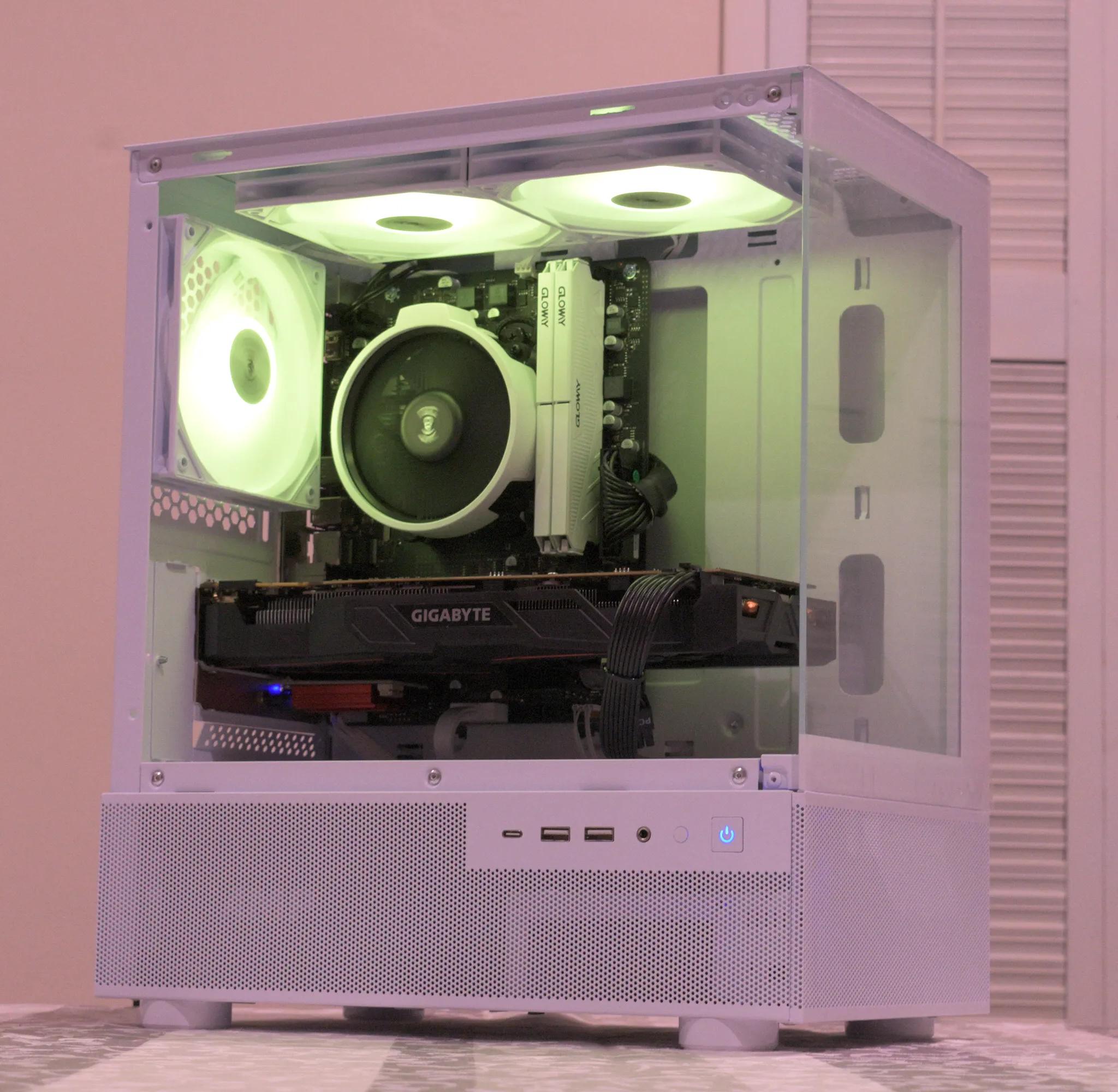 🎮Budget Gamer🎮 Ryzen 5 3600 | GTX 1070 8GB | 16GB DDR4 | 1TB nVME SSD | 1080p White Gaming PC RGB