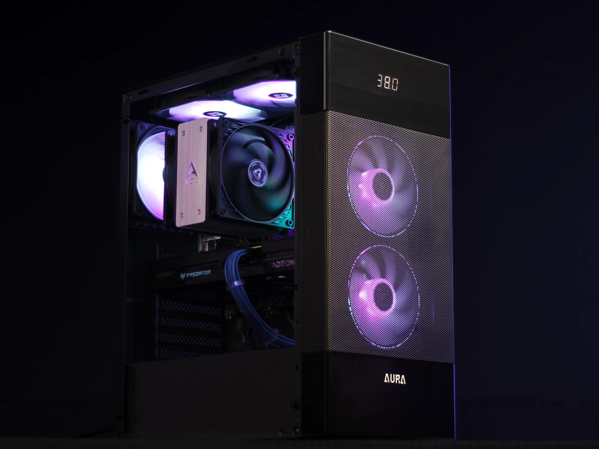 “Cyb3rThr4sh3r” RX 7600 8GB  Ryzen 5 5600G 32GB Windows 11 Pro 2.3TB Workstation Gaming PC