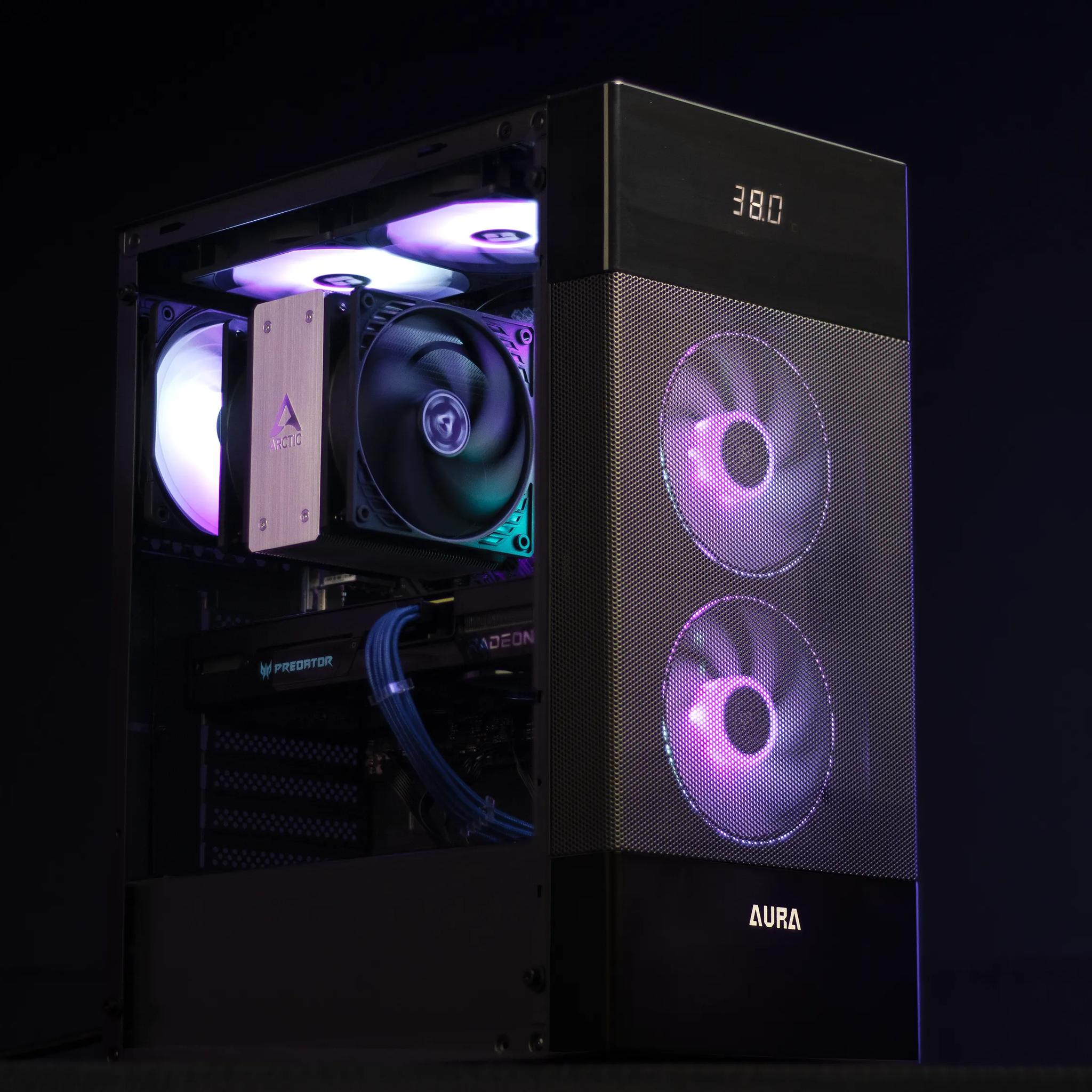 “Cyb3rThr4sh3r” RX 7600 8GB  Ryzen 5 5600G 32GB Windows 11 Pro 2.3TB Workstation Gaming PC