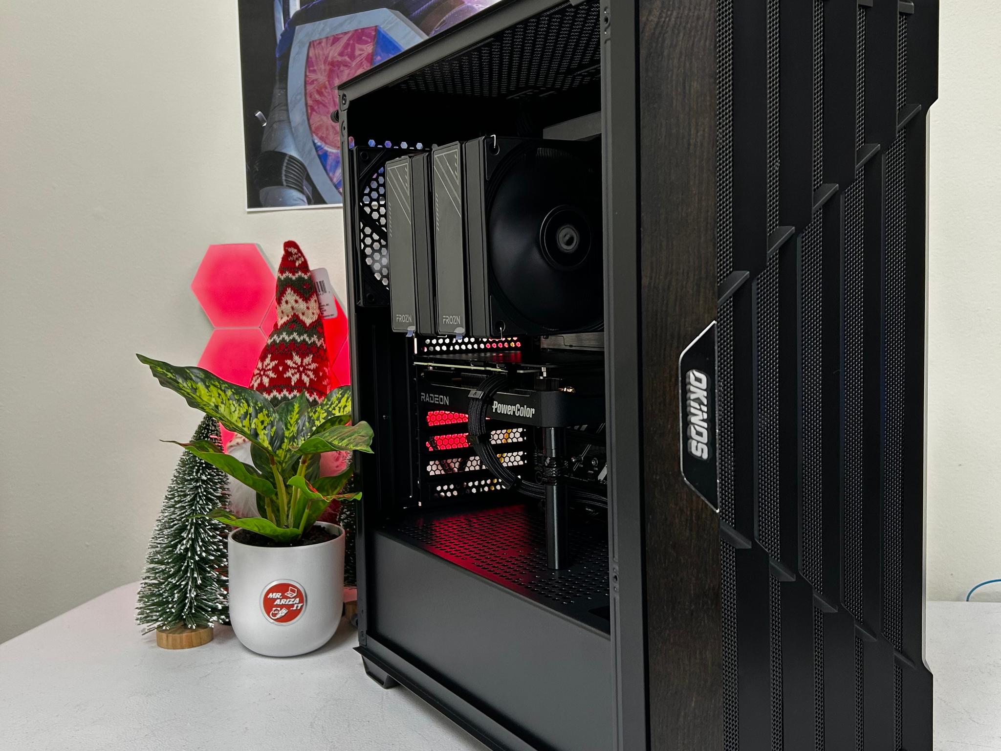 Obsidian Core🖤 Ryzen 5 9600X – RX 9060 XT 16GB -Wood - 32GB/ 1TB / 650 W Gold