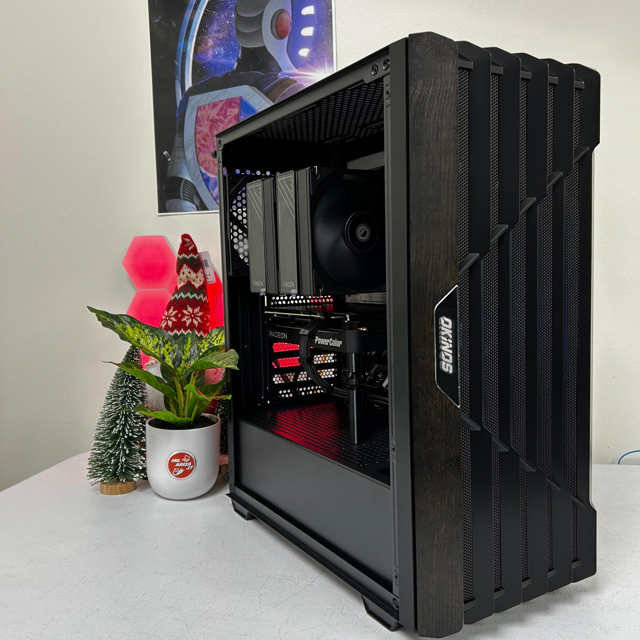 Obsidian Core🖤 Ryzen 5 9600X – RX 9060 XT 16GB -Wood - 32GB/ 1TB / 650 W Gold