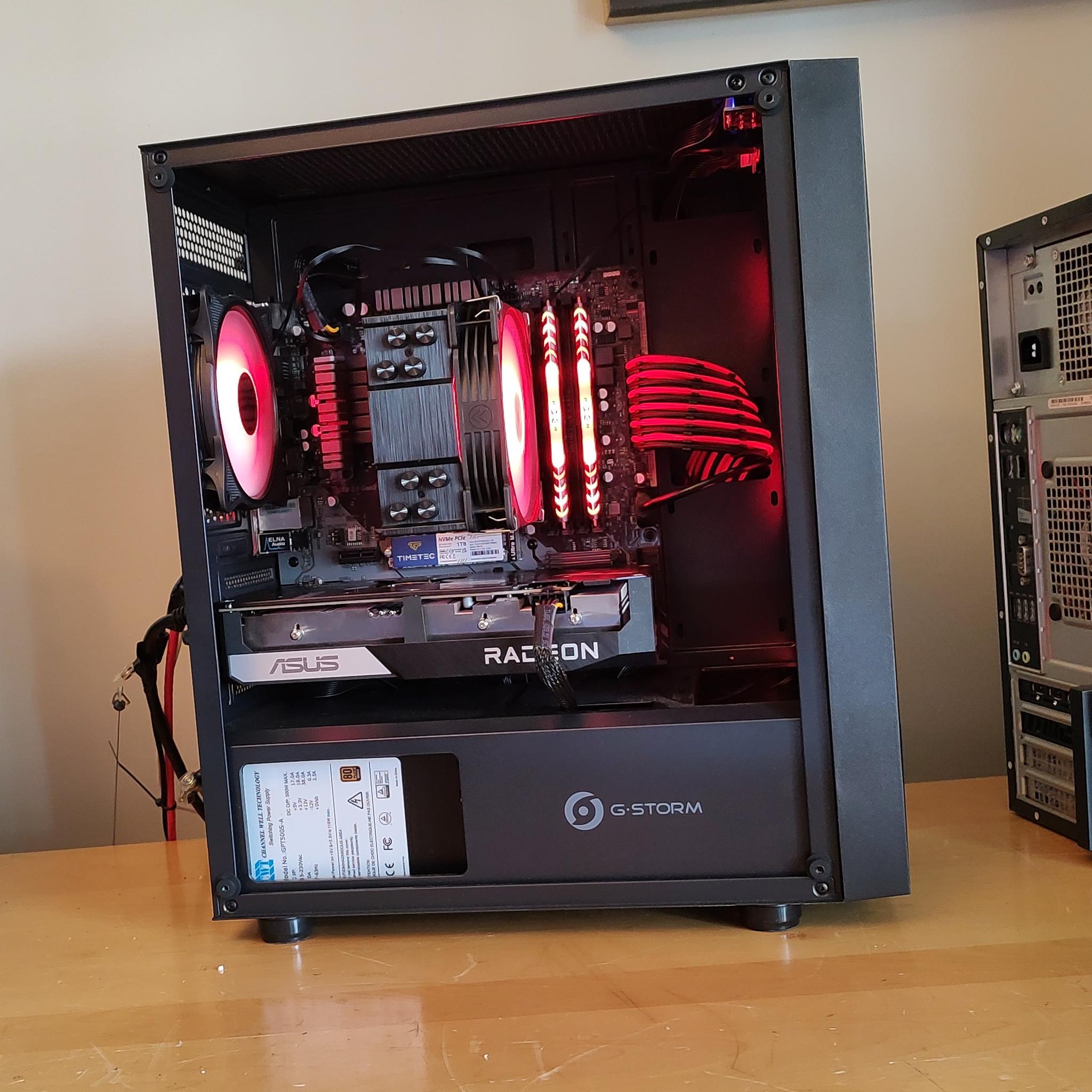 Gaming PC - Ryzen 5 3600, RX 6600XT, 16GB RAM / 1TB SSD, Added WIFI AX 3000