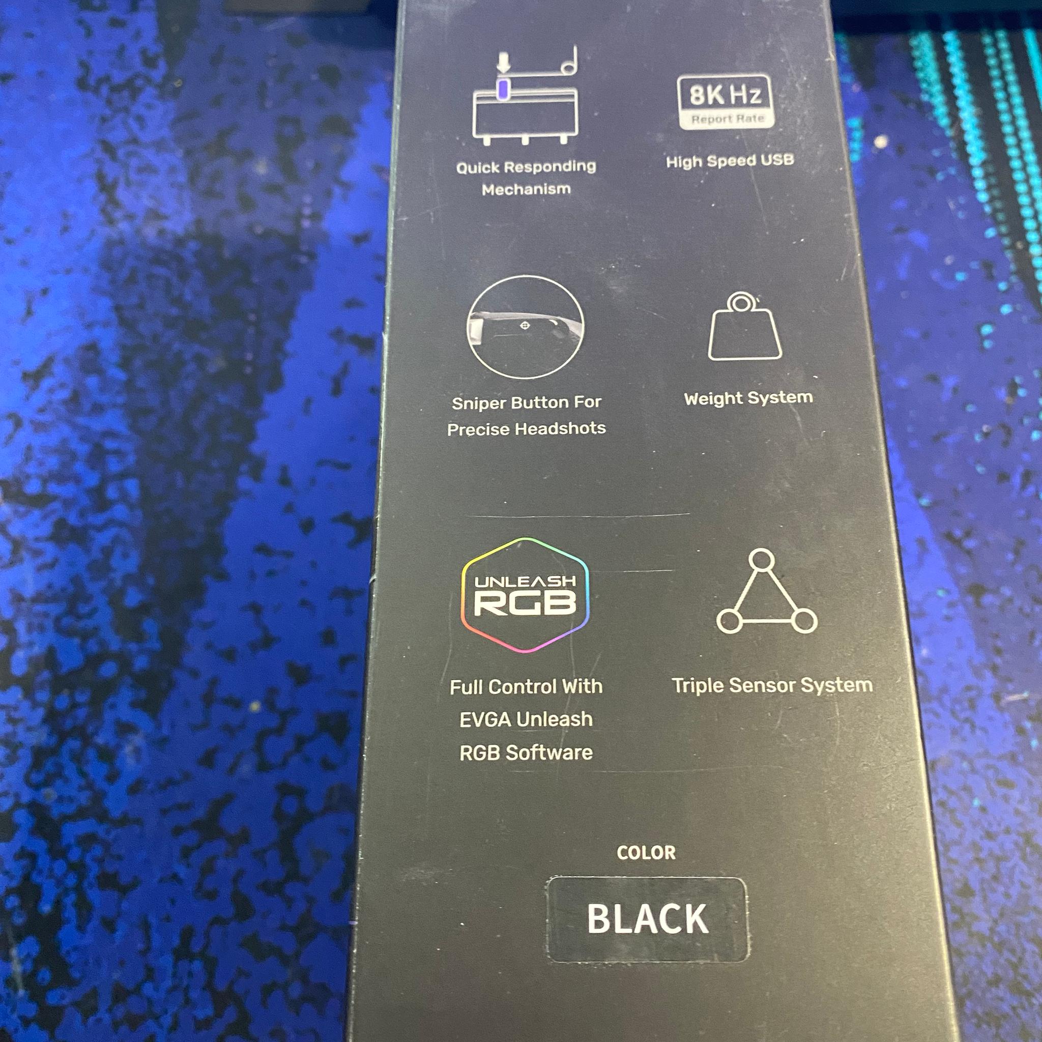 EVGA X17 Gaming Mouse, Wired, Black, Customizable, 16,000 DPI, 5 Profiles, 10 Buttons