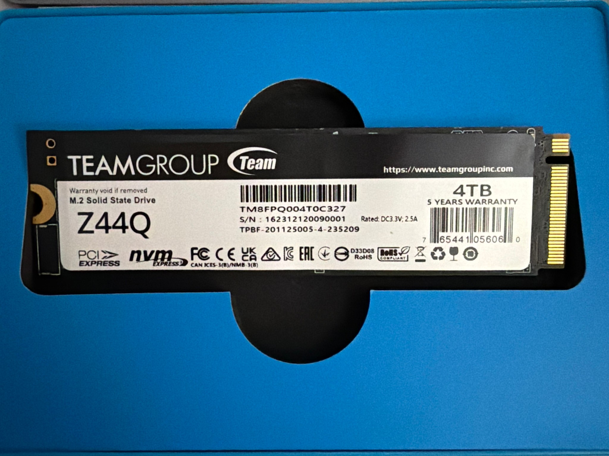 4TB GEN 4 SSD NVME TEAMGROUP Z4 Z44Q