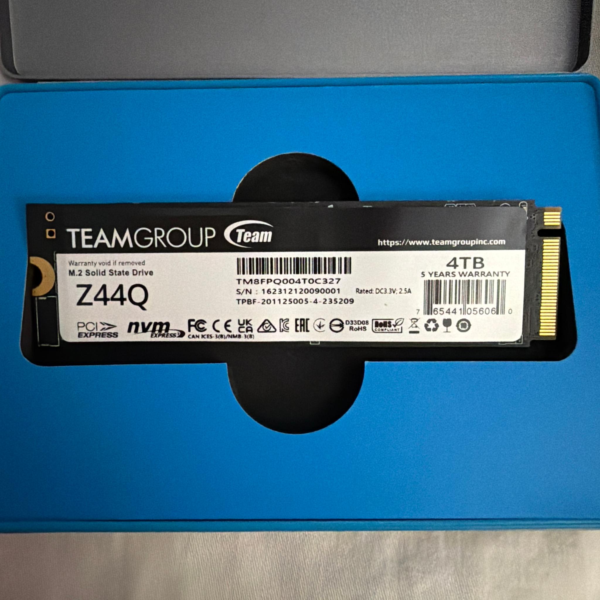 4TB GEN 4 SSD NVME TEAMGROUP Z4 Z44Q