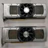 Two GTX 690 GPUs for Quad SLI (with SLI bridge). Tested, works well.