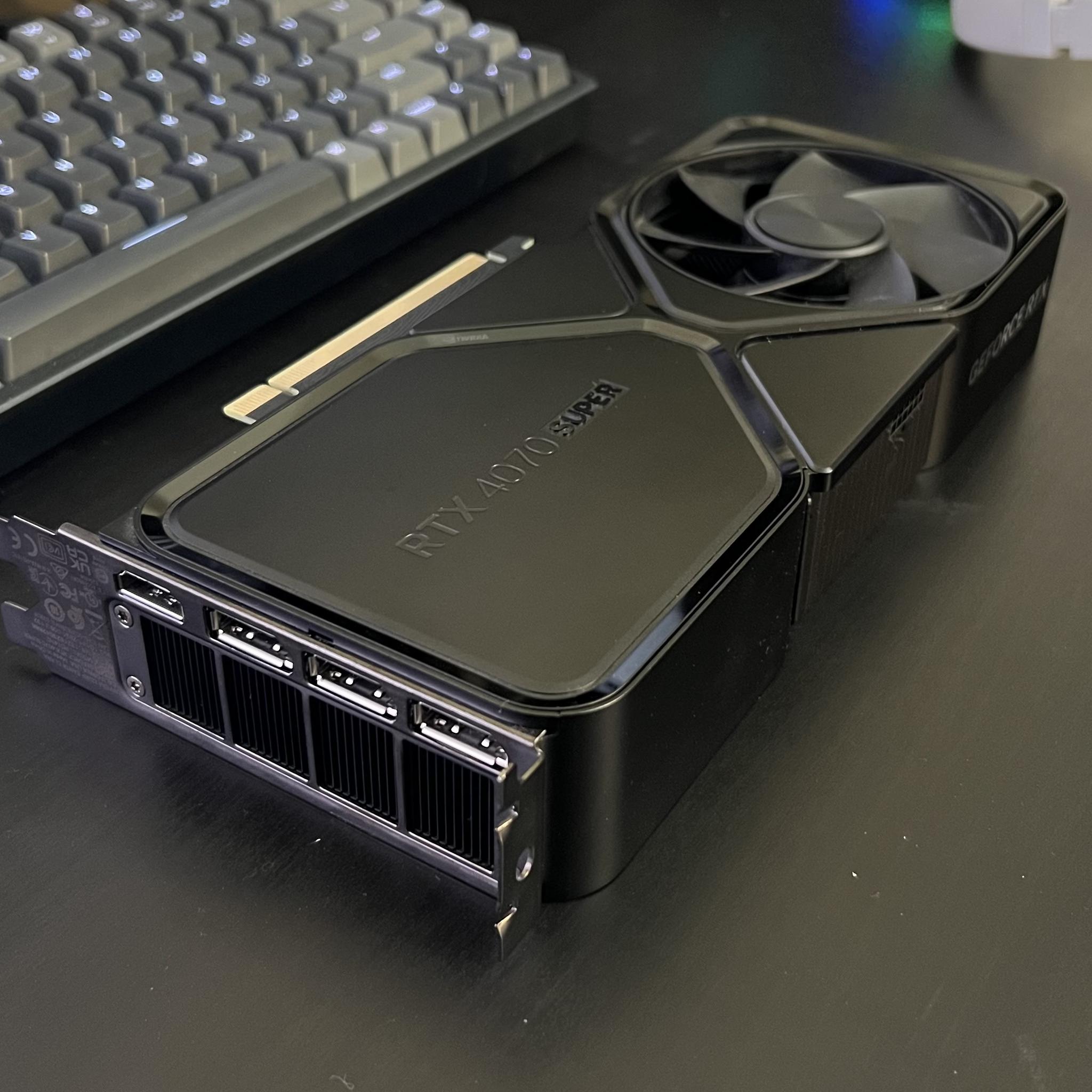NVIDIA - GeForce RTX 4070 SUPER 12GB GDDR6X Graphics Card - Titanium/Black