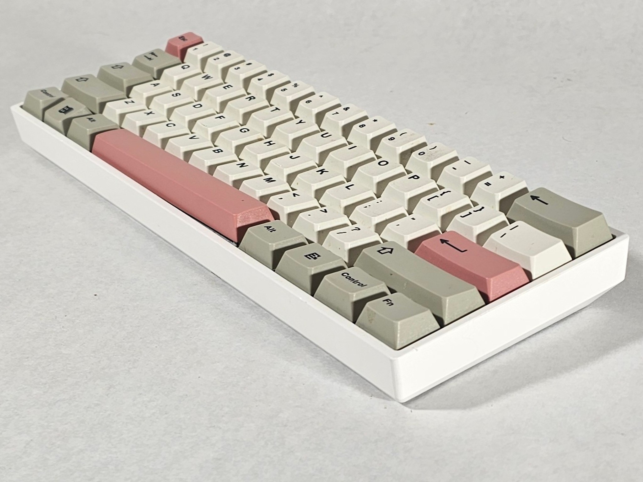 Pink White and Gray Mechanical Wireless Keyboard