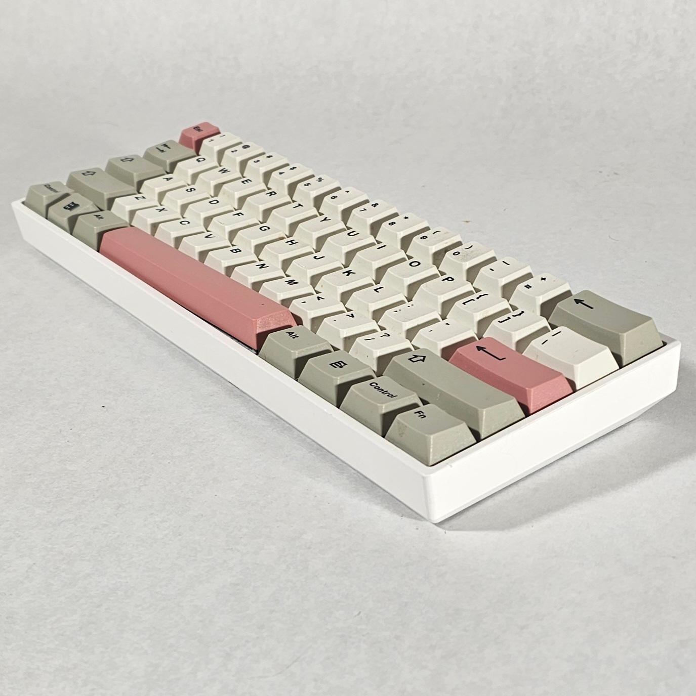 Pink White and Gray Mechanical Wireless Keyboard