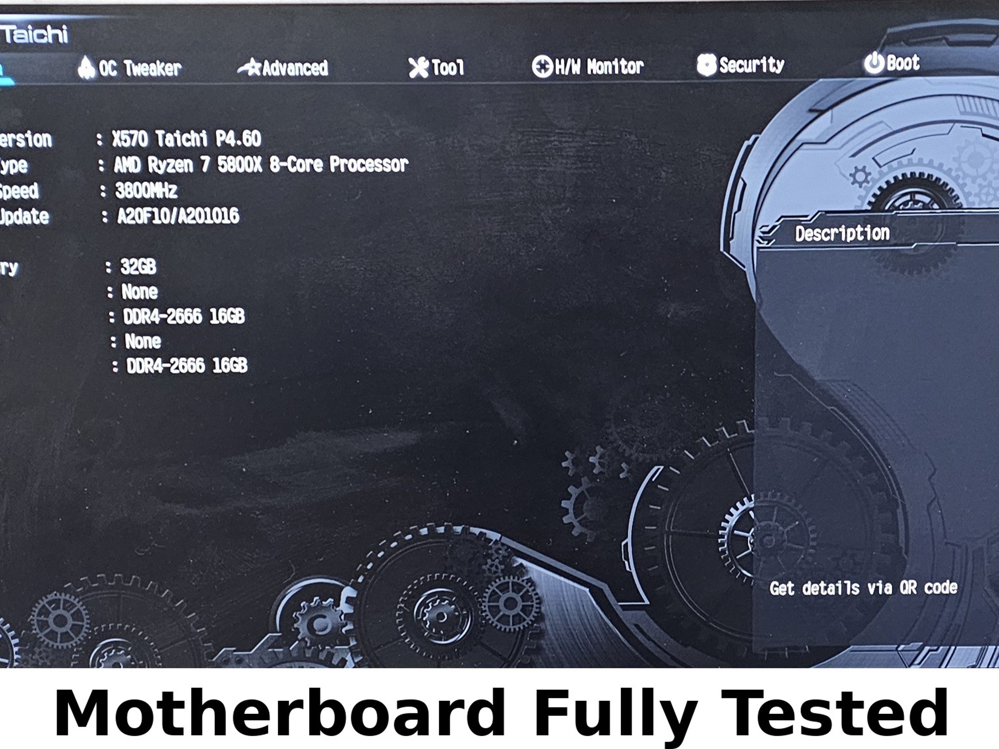X570 AM4 DDR4 WIFI ATX ASROCK Taichi Motherboard