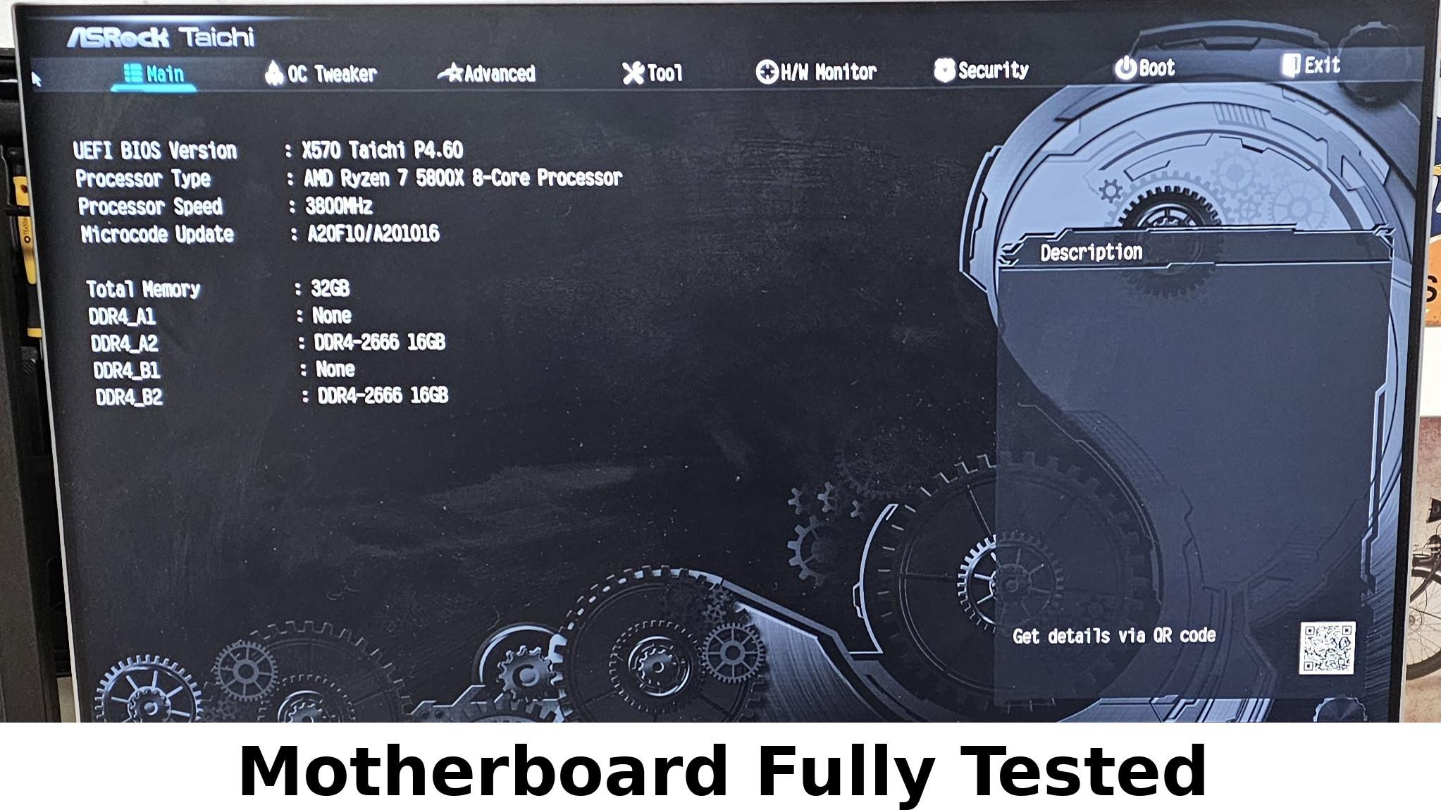 X570 AM4 DDR4 WIFI ATX ASROCK Taichi Motherboard