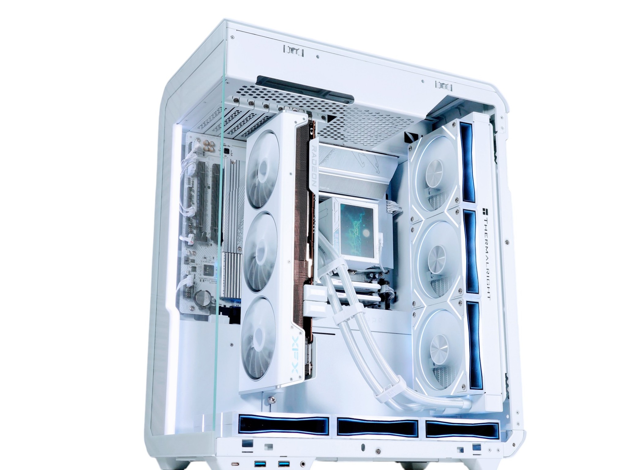 🤍🐻‍❄️Liquid Cooled Gaming PC❄️ AMD RX 7900 XT 20GB❄️AMD Ryzen 7 9800X3D❄️ 32GB DDR5 Ram❄️2TB NVME