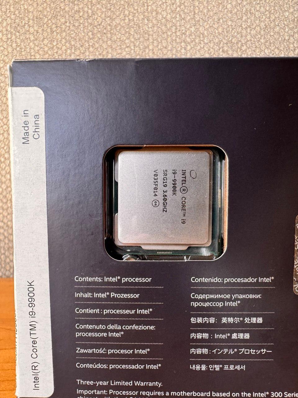 Intel Core i9-9900K 3.6GHz 8-Core CPU (BX80684I99900K) NEW Sealed LGA1151
