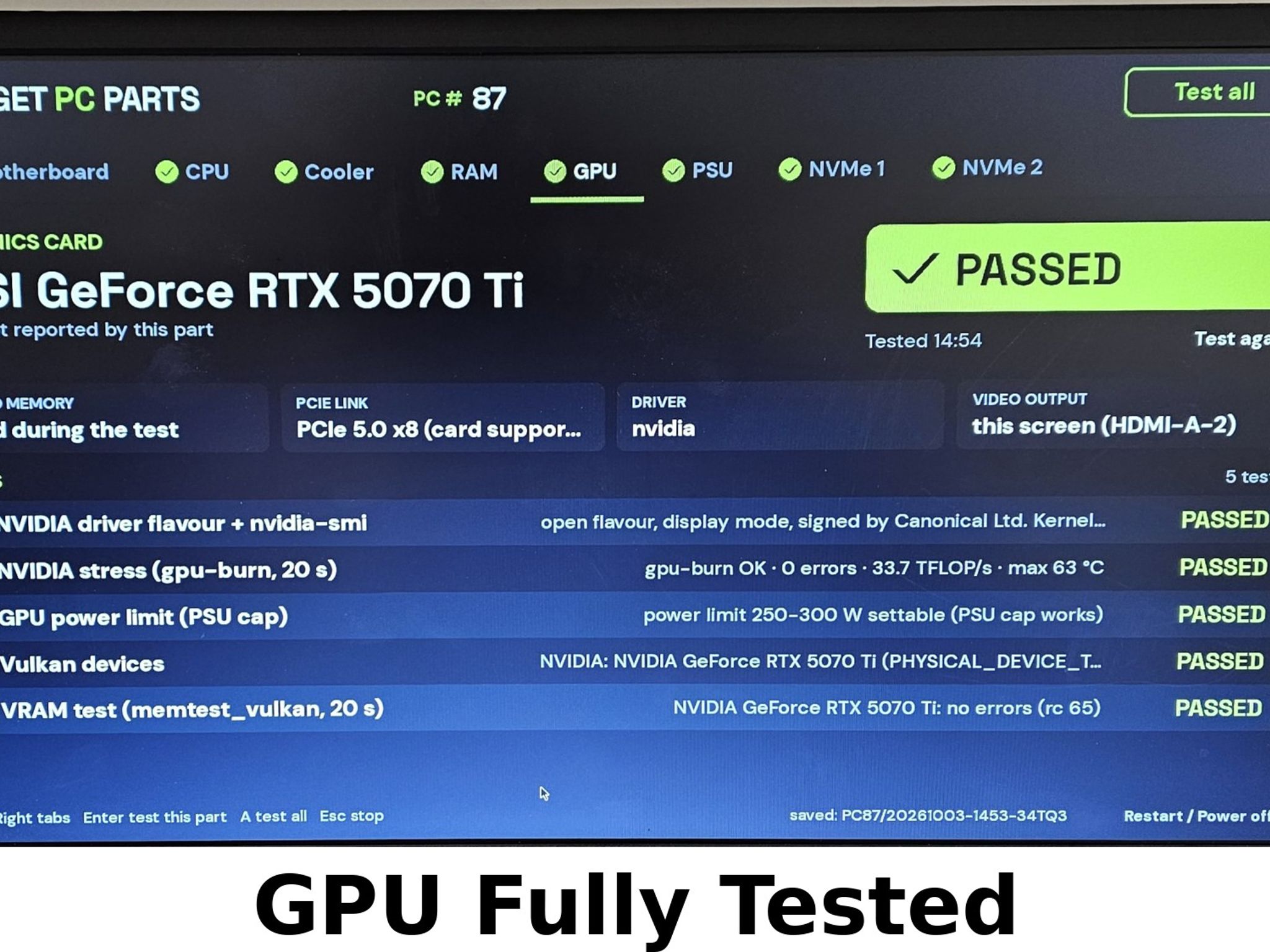 RTX 5070 Ti MSI Ventus 3X OC 16GB