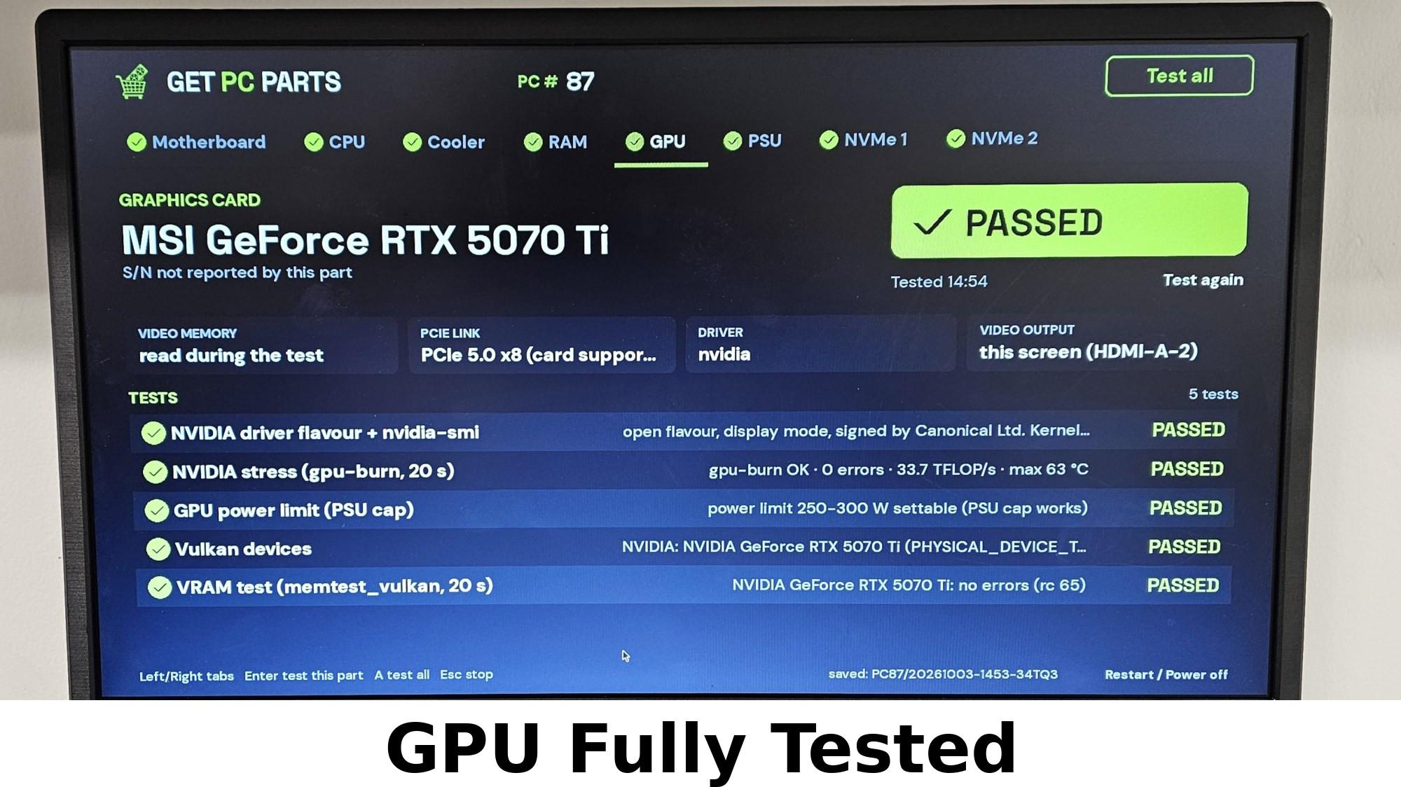 RTX 5070 Ti MSI Ventus 3X OC 16GB