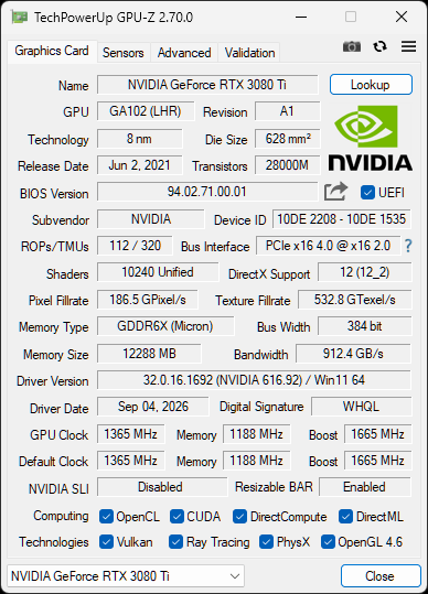 NVIDIA Founders Edition GeForce RTX 3080 Ti