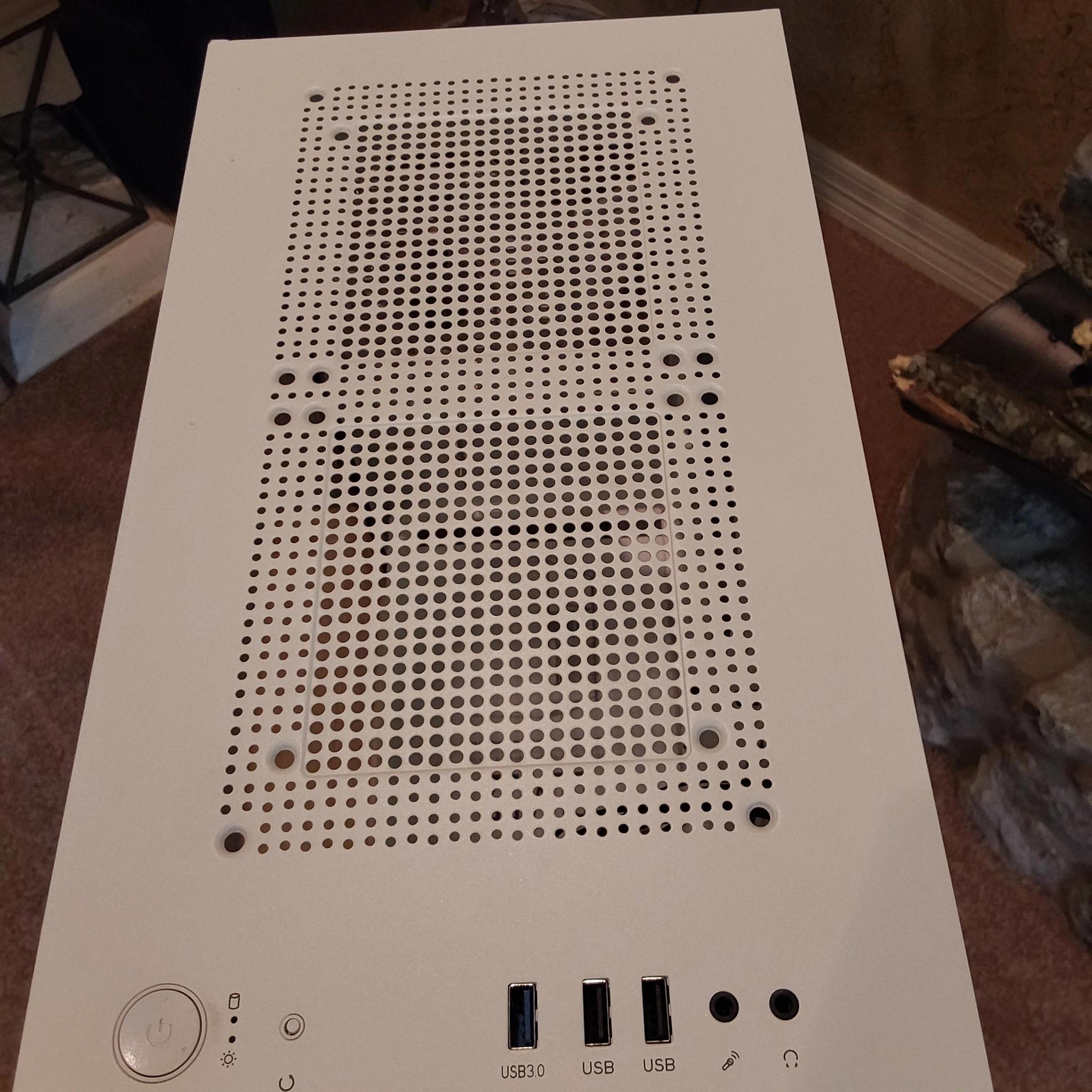 darkFlash DLM 22 White MicroATX Mini Tower Computer Case with Tempered Glass Side Door