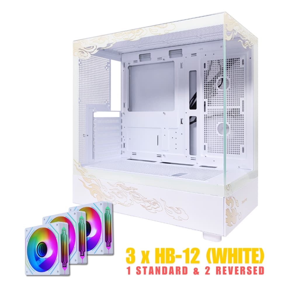 SEGOTEP Endura Pro+ | 🌟LOONG Edition🌟 | ATX CASE | Dual Tempered Glass | 360mm Cooler Support