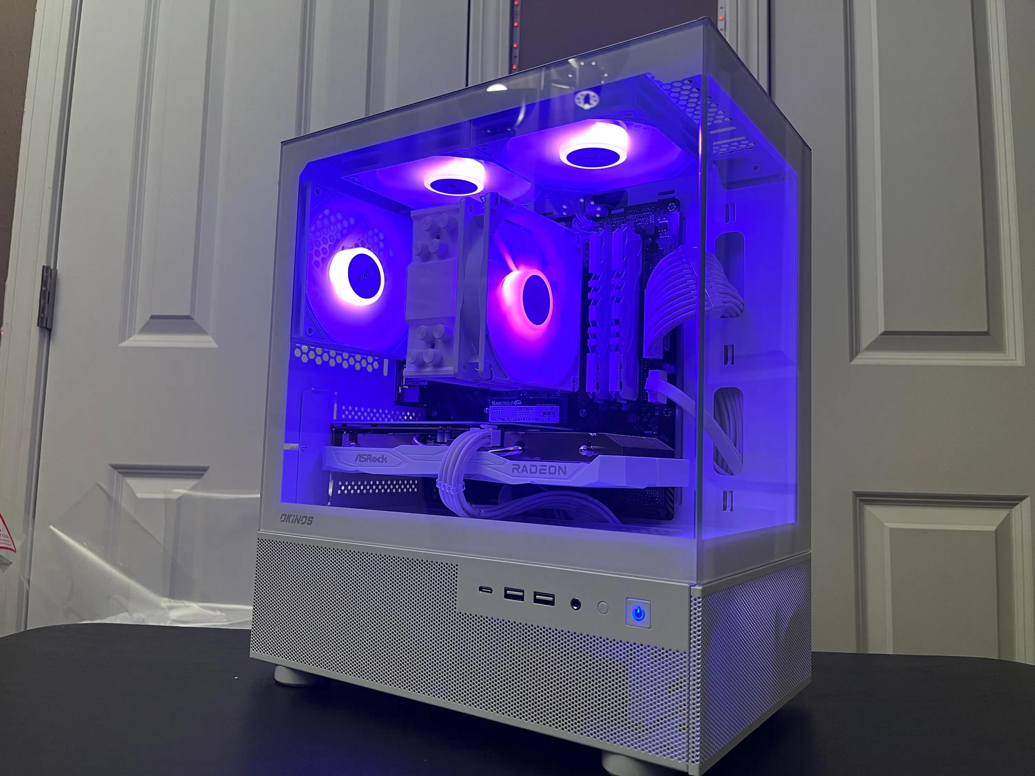 WHITE ARGB PC|RX 6600|RYZEN 5 5500|16GB RAM|500GB NVME
