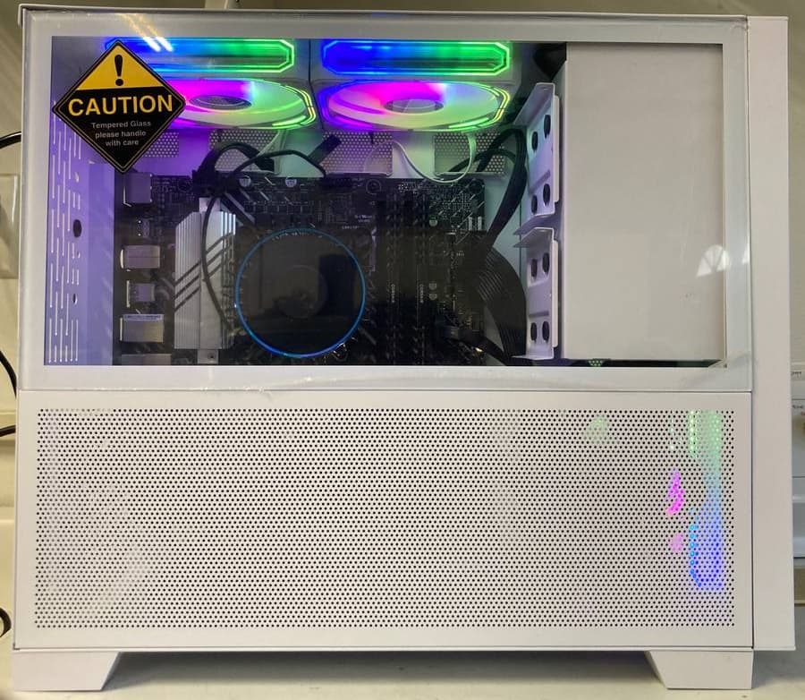 Budget MFF White Gaming PC (13100F, 6500XT, 16GB RAM)