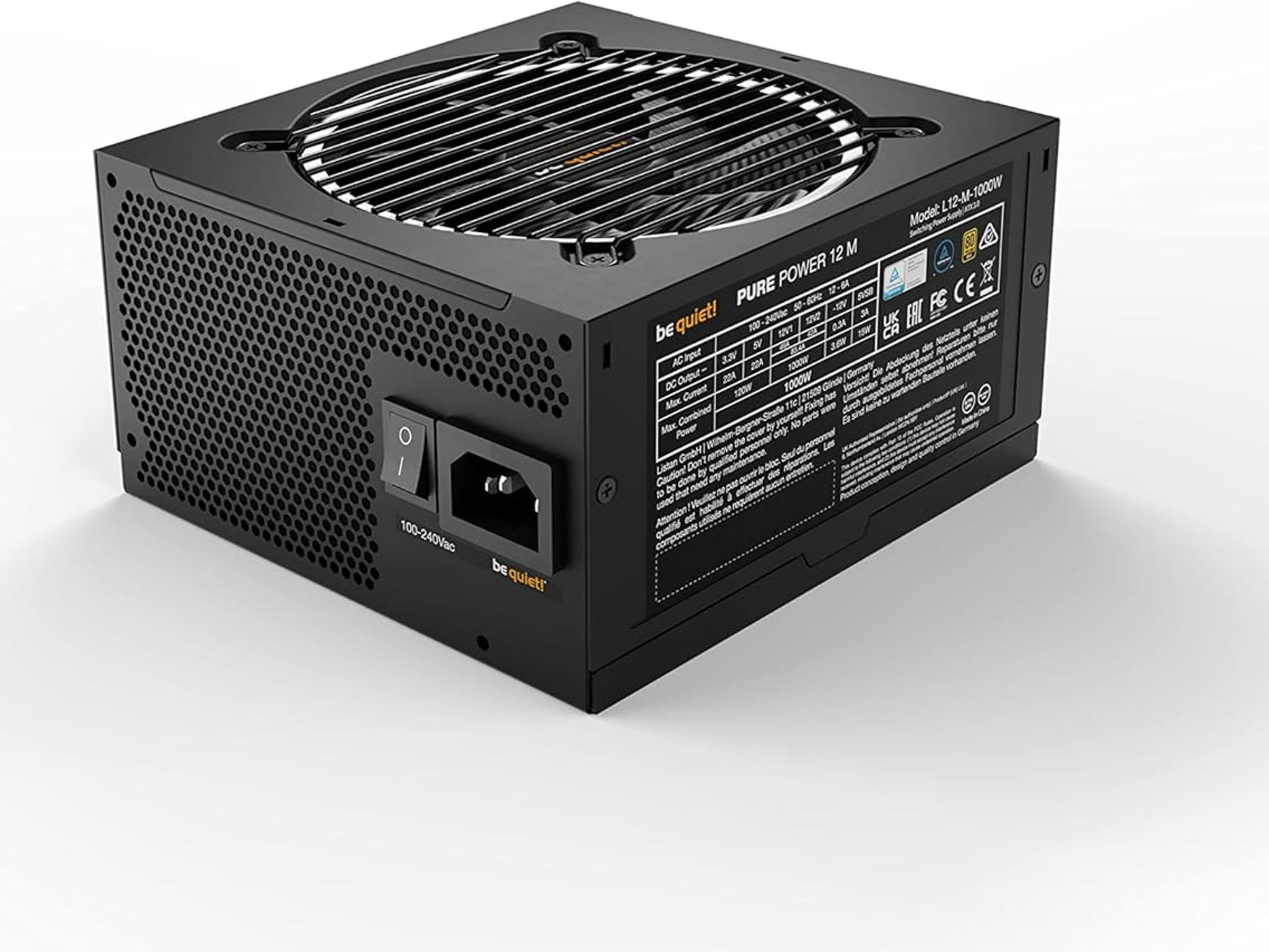 be Quiet! Pure Power 12 M 1000W 80 Plus Gold ATX Power Supply