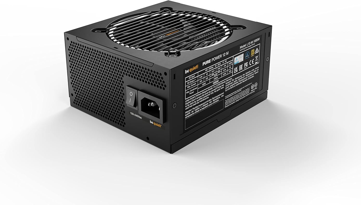 be Quiet! Pure Power 12 M 1000W 80 Plus Gold ATX Power Supply