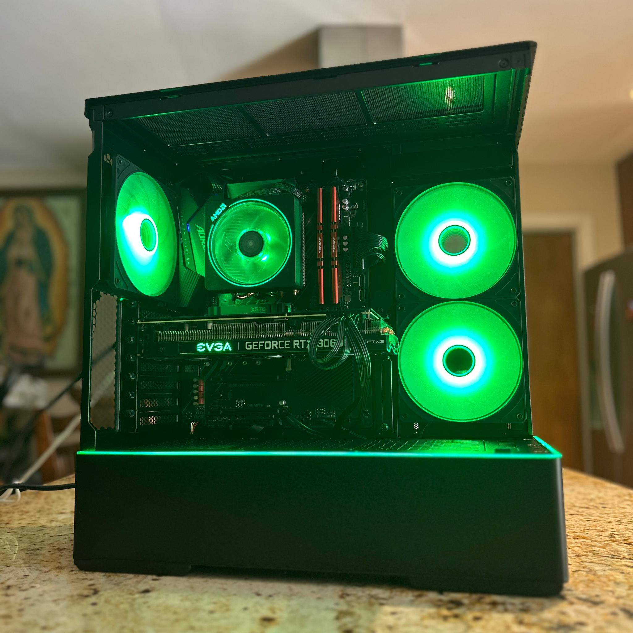 Black Gaming PC | RTX 3060Ti | RYZEN 5 3600 | 16GB RAM | 1TB SSD | ON BOARD WiFi + BT