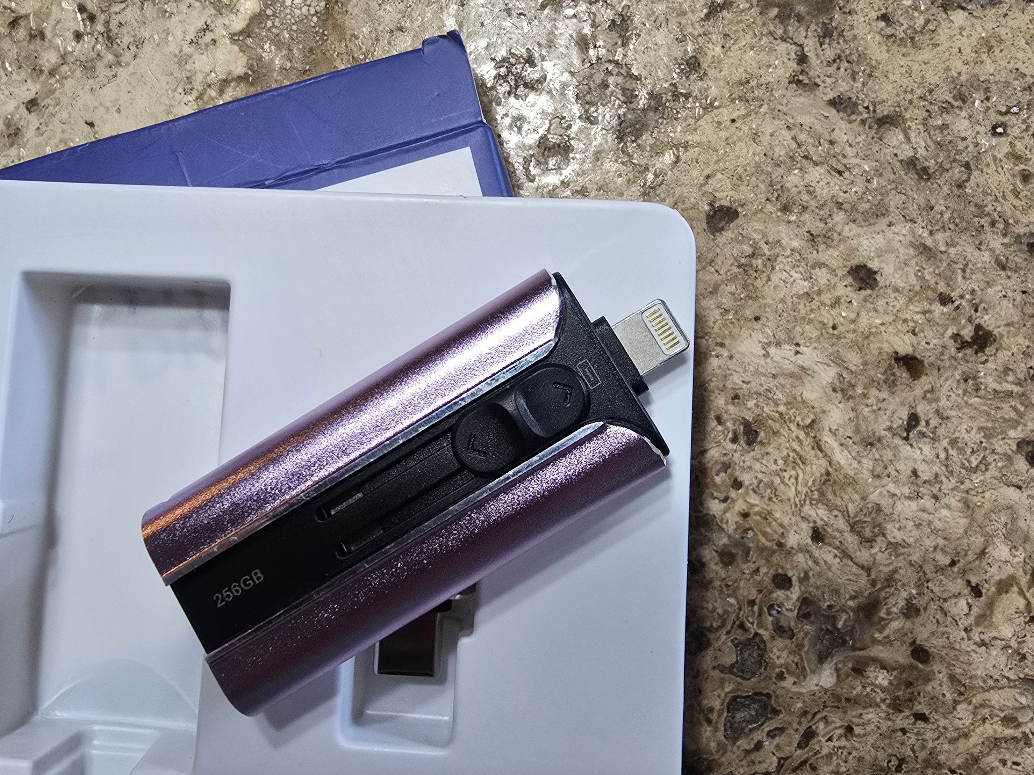 MFi Certified 256GB Flash Drive USB Memory Stick Thumb Drive USB Stick iPhone iPad Android PC Purple