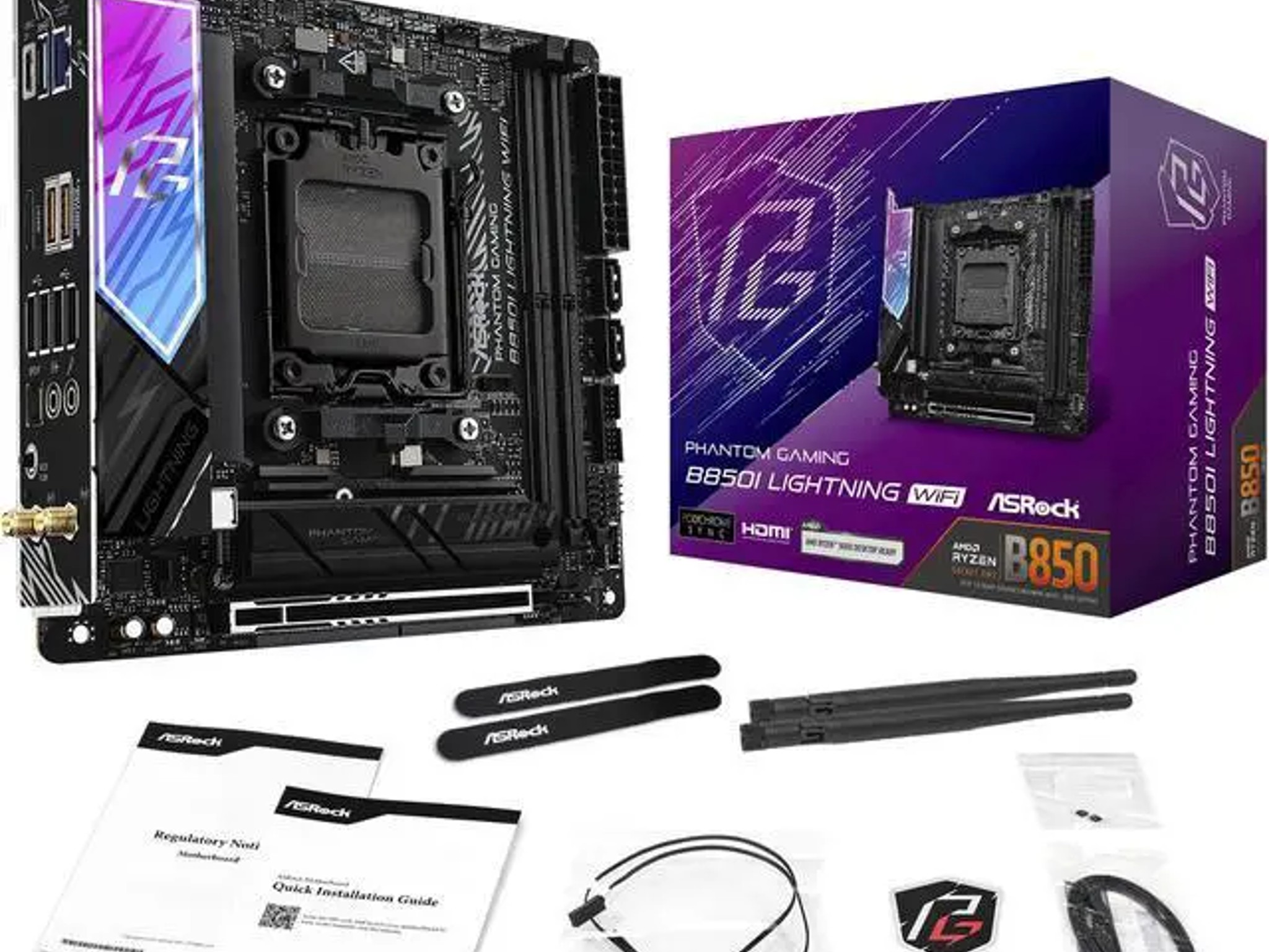 ASRock B850I Lightning WiFi AM5 AMD B850 Mini ITX Motherboard