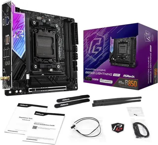 ASRock B850I Lightning WiFi AM5 AMD B850 Mini ITX Motherboard