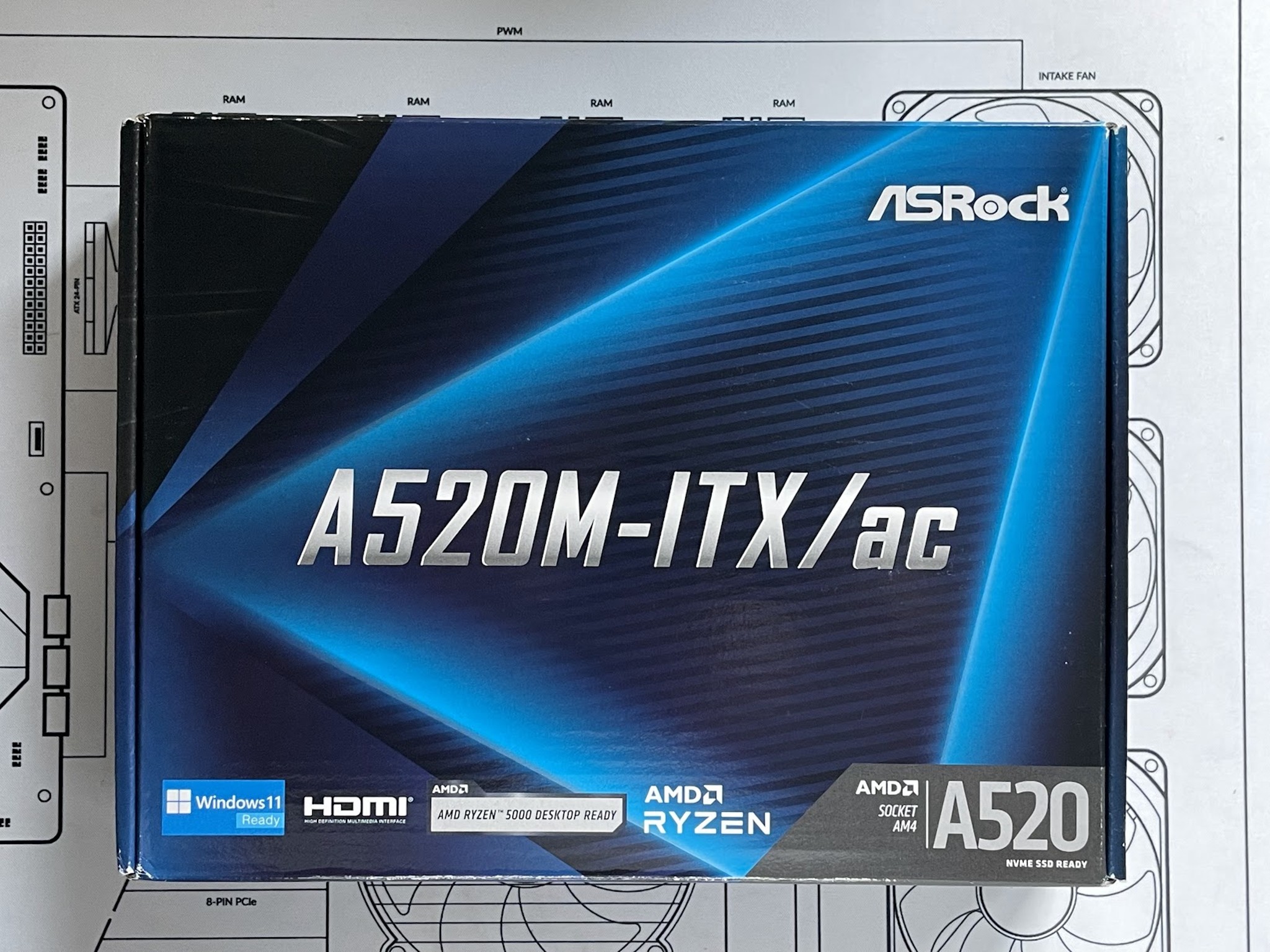 BNIB ASRock A520M-ITX/AC Mini-ITX computer motherboard AMD AM4