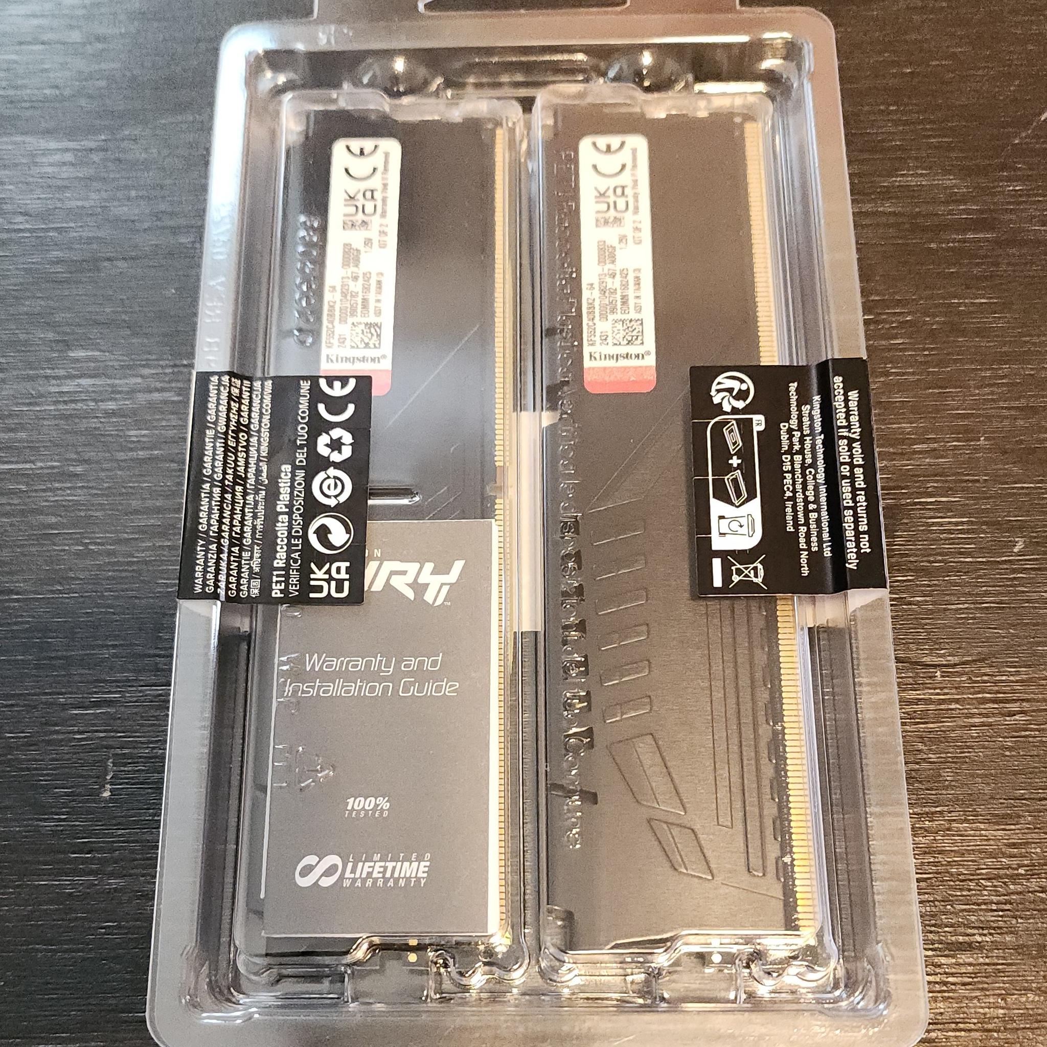 Kingston FURY Beast 64 GB (2 x 32 GB) DDR5-5200 CL40 Memory