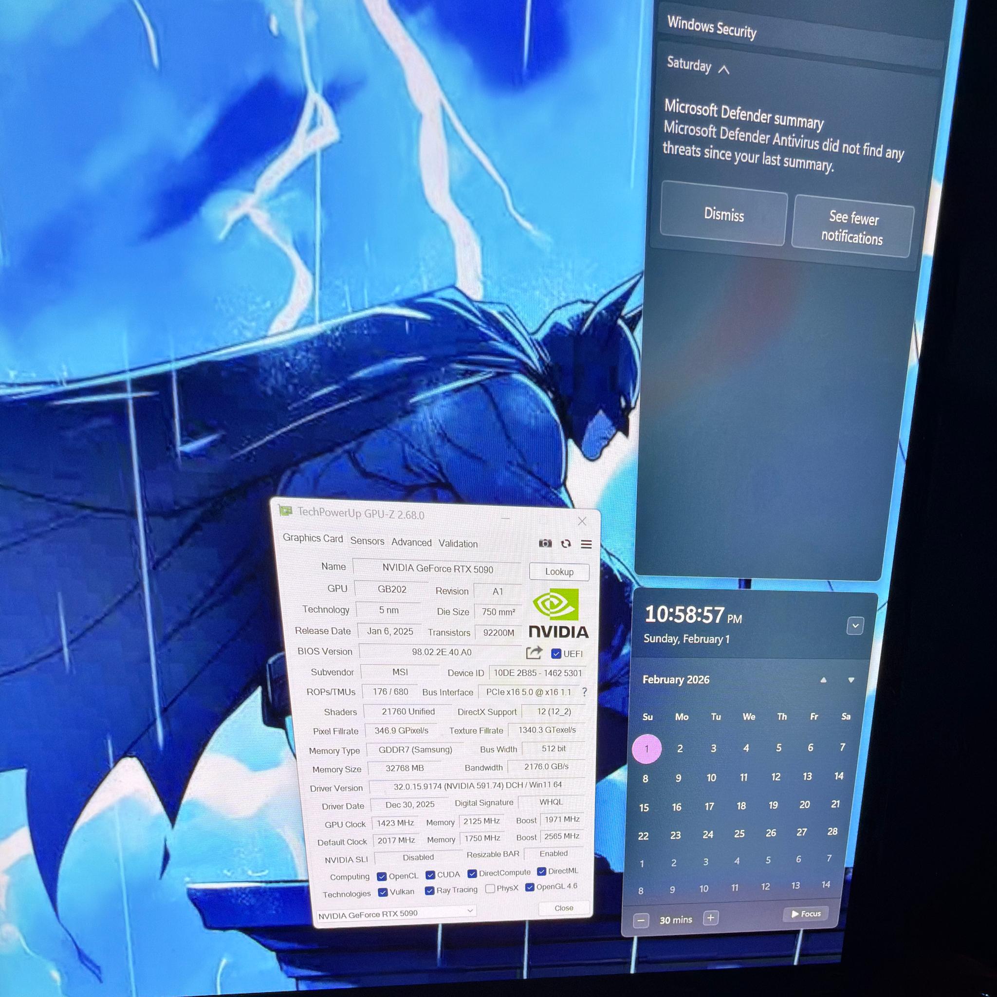 MSI RTX 5090 SUPRIM SOC