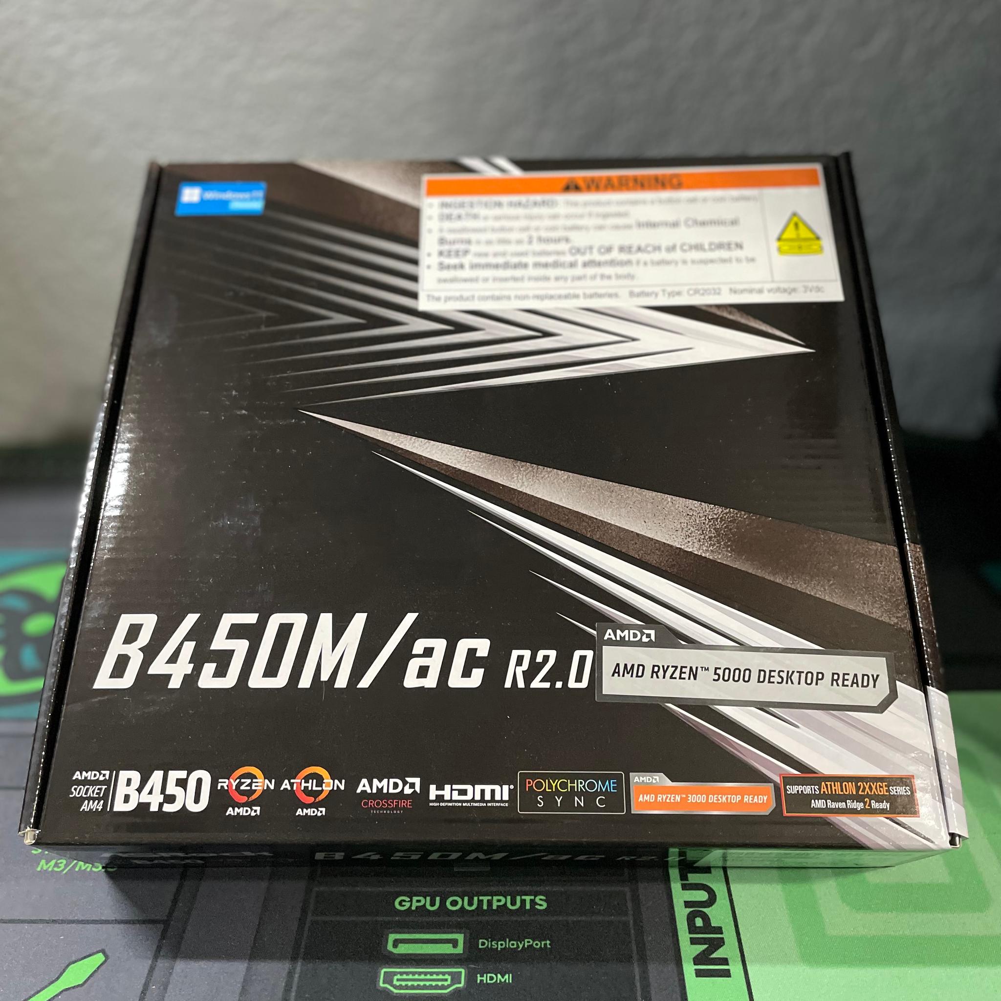 AMD Ryzen 5 4500 + ASRock B450M/ac R2.0 CPU & Motherboard Combo (Built-In Wi-Fi & BIOS Ready!)