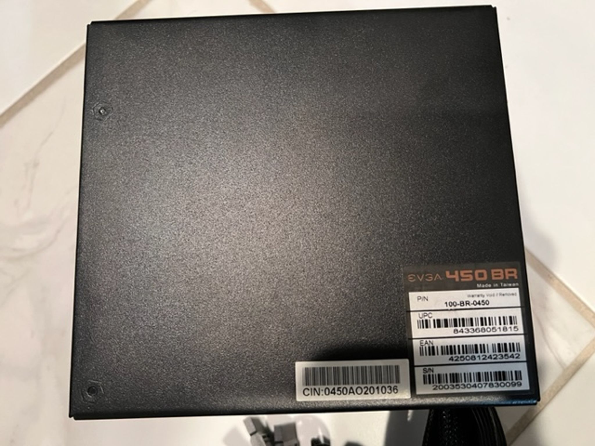 EVGA 450BR 450 WATT 80 PLUS BRONZE POWER SUPPLY NON MODULAR