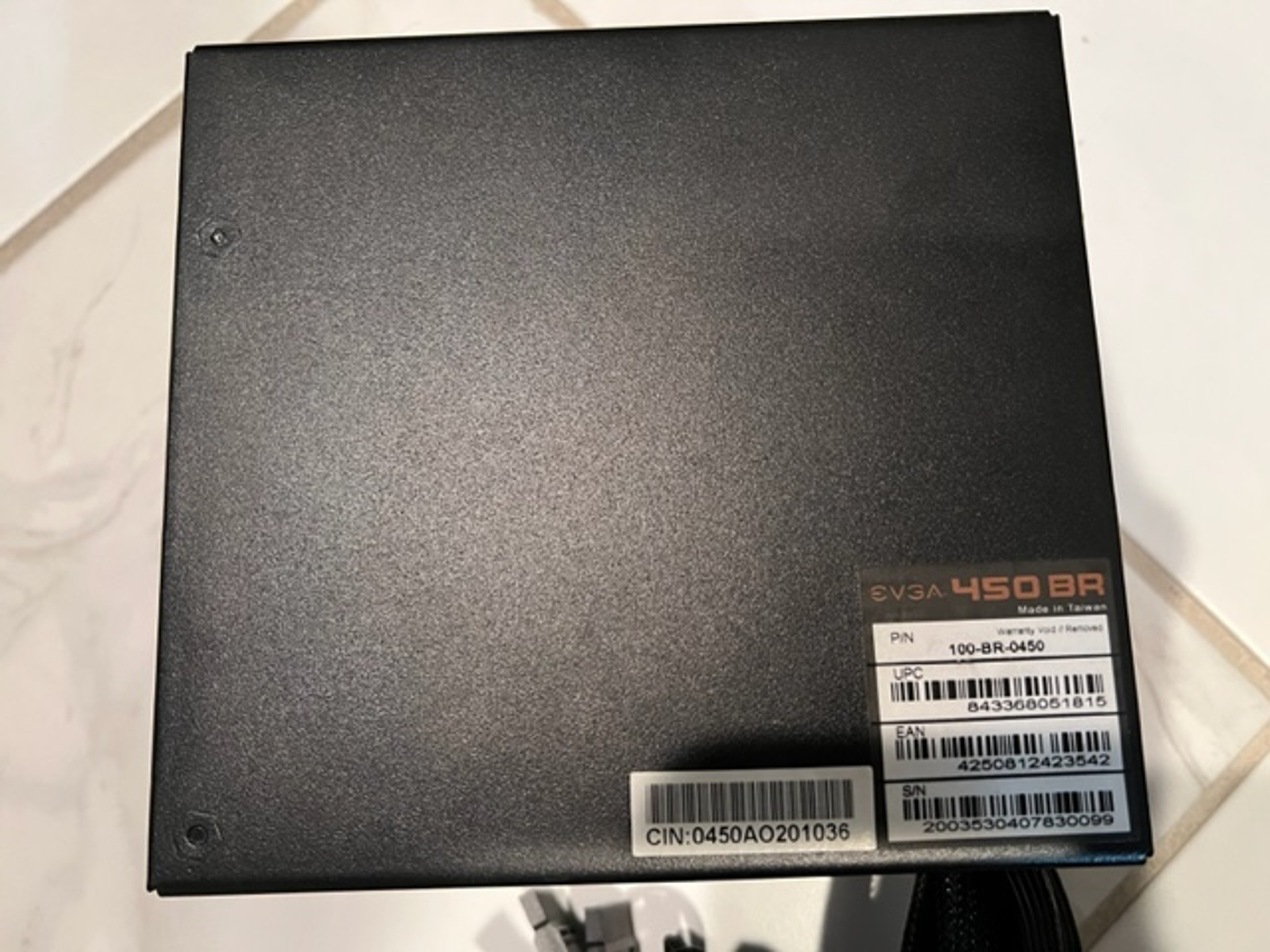 EVGA 450BR 450 WATT 80 PLUS BRONZE POWER SUPPLY NON MODULAR