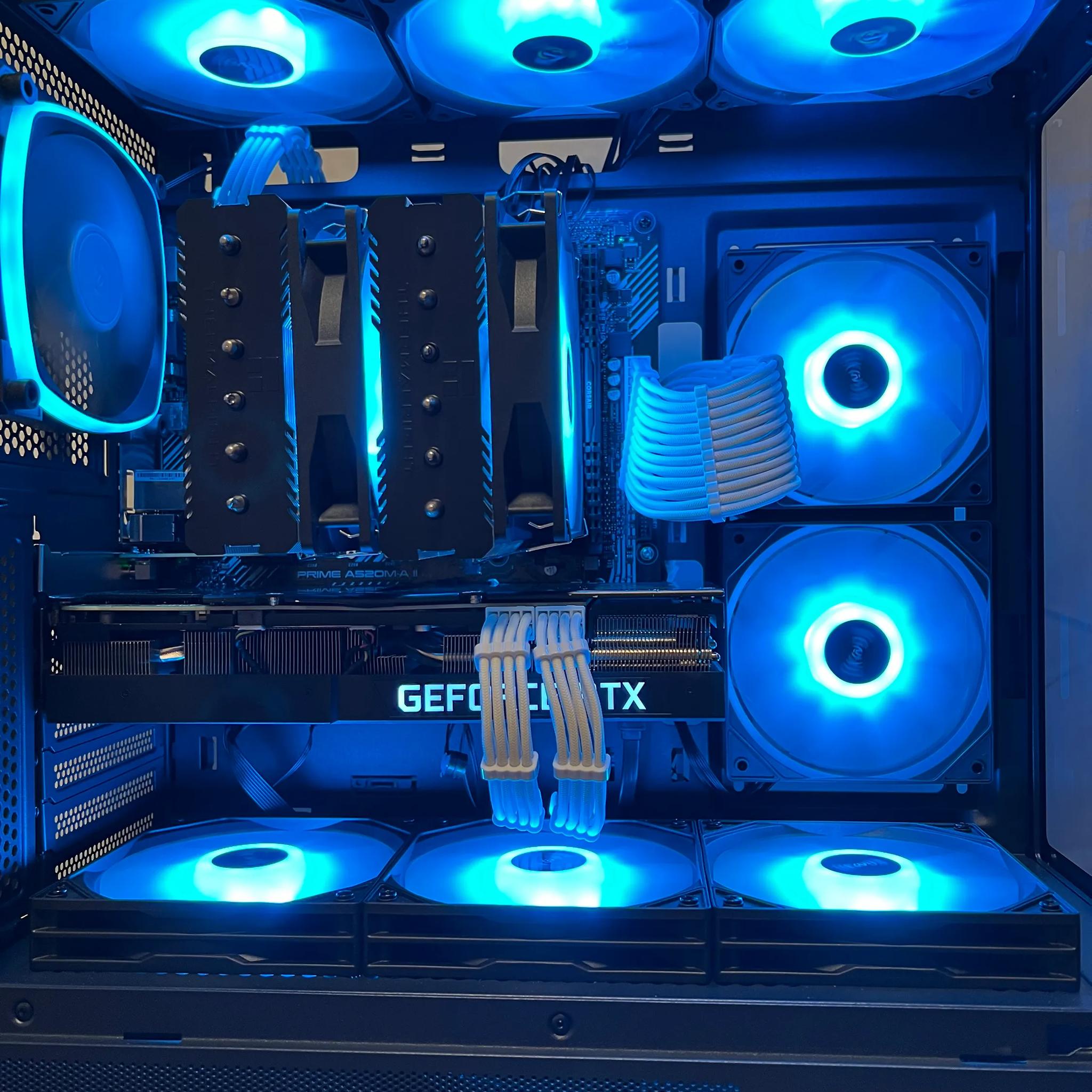 🌊Blue Lagoon🌊 | RTX 3080 PRO PC | Ryzen 5 5700G | 16GB RAM | 1TB SSD | Windows 11 Pro