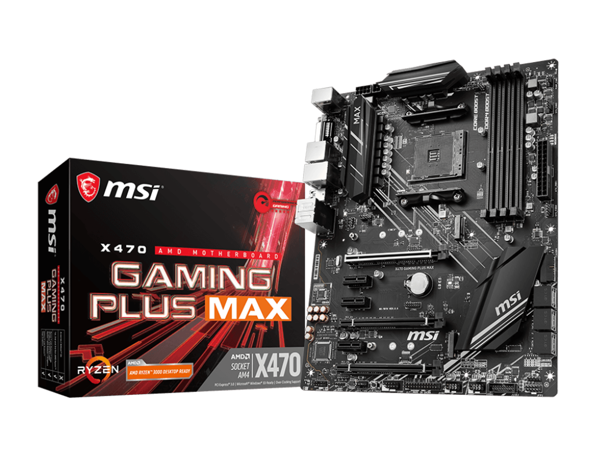 MSI X470 GAMING PLUS MAX AM4 AMD Ryzen 5000 ATX Motherboard *LATEST BIOS* FULL SET!