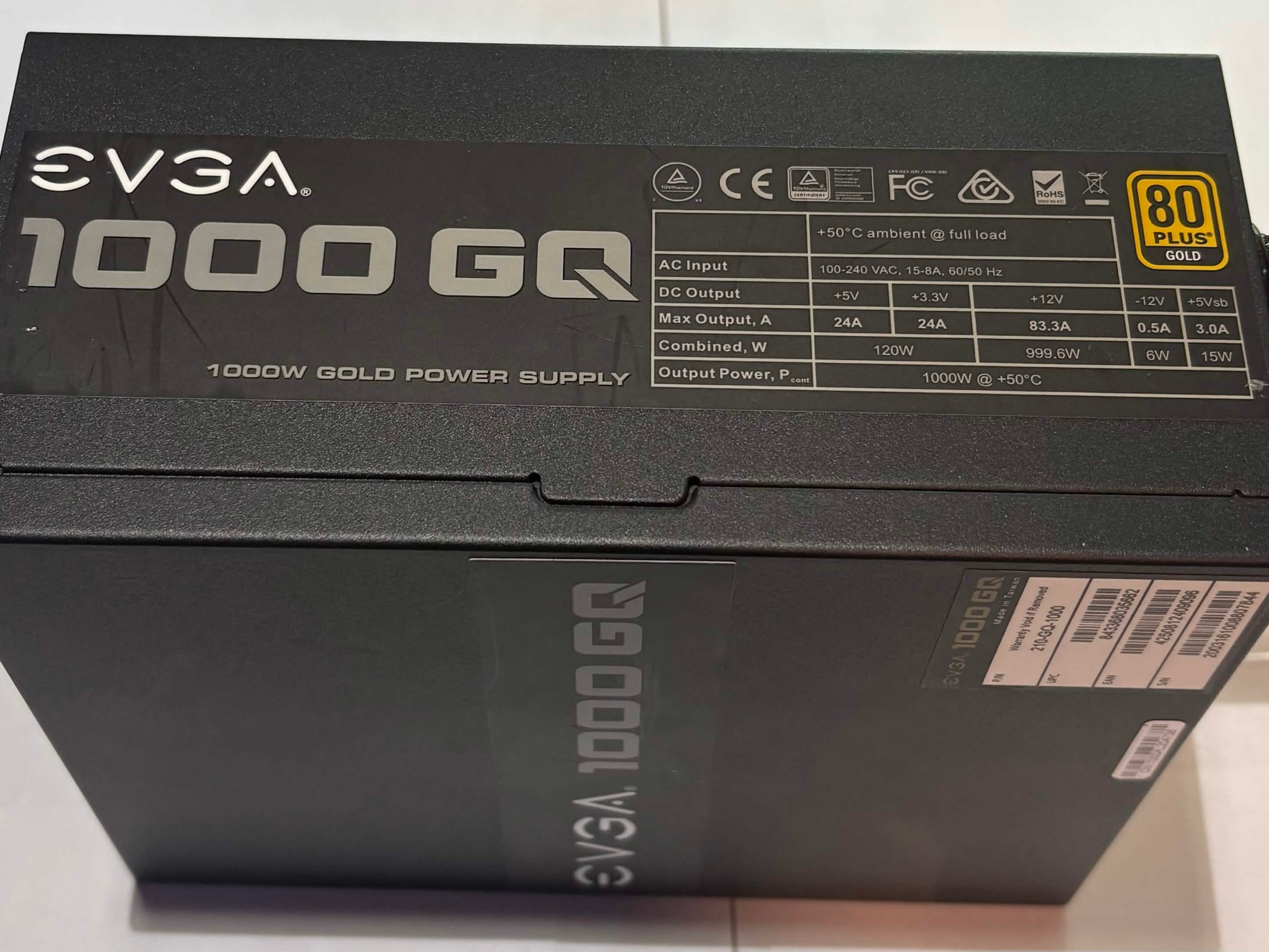 EVGA 1000 GQ | 1000W 80+ Gold Semi-Modular Power Supply