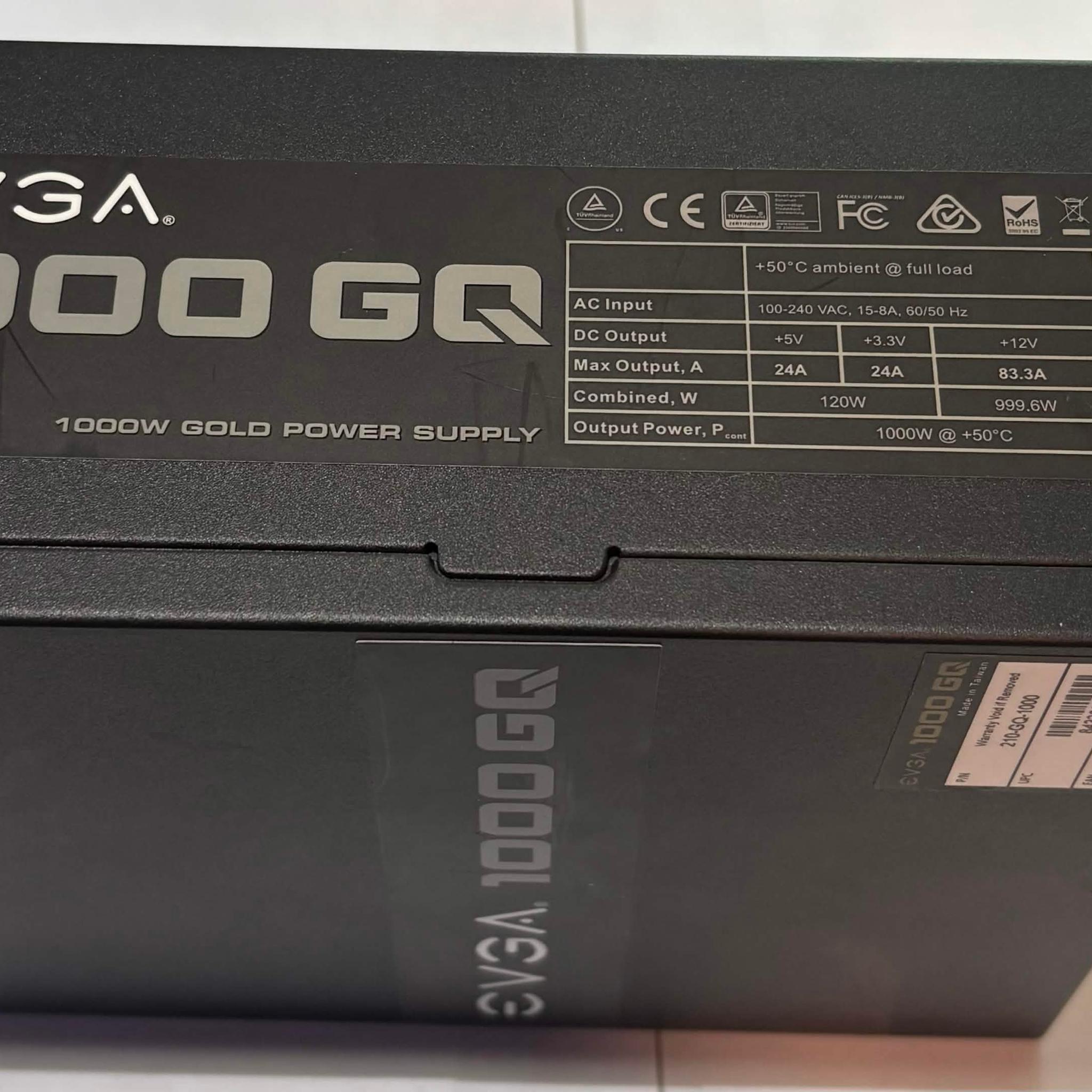 EVGA 1000 GQ | 1000W 80+ Gold Semi-Modular Power Supply