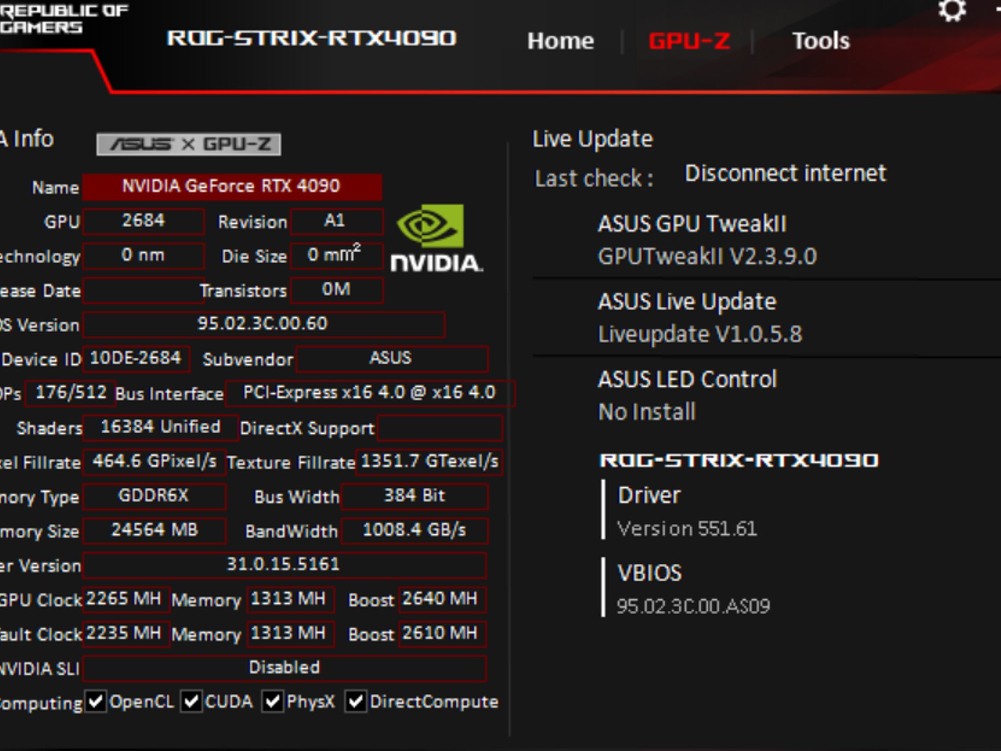 ROG Strix GeForce RTX 4090 24GB GDDR6X White OC Edition