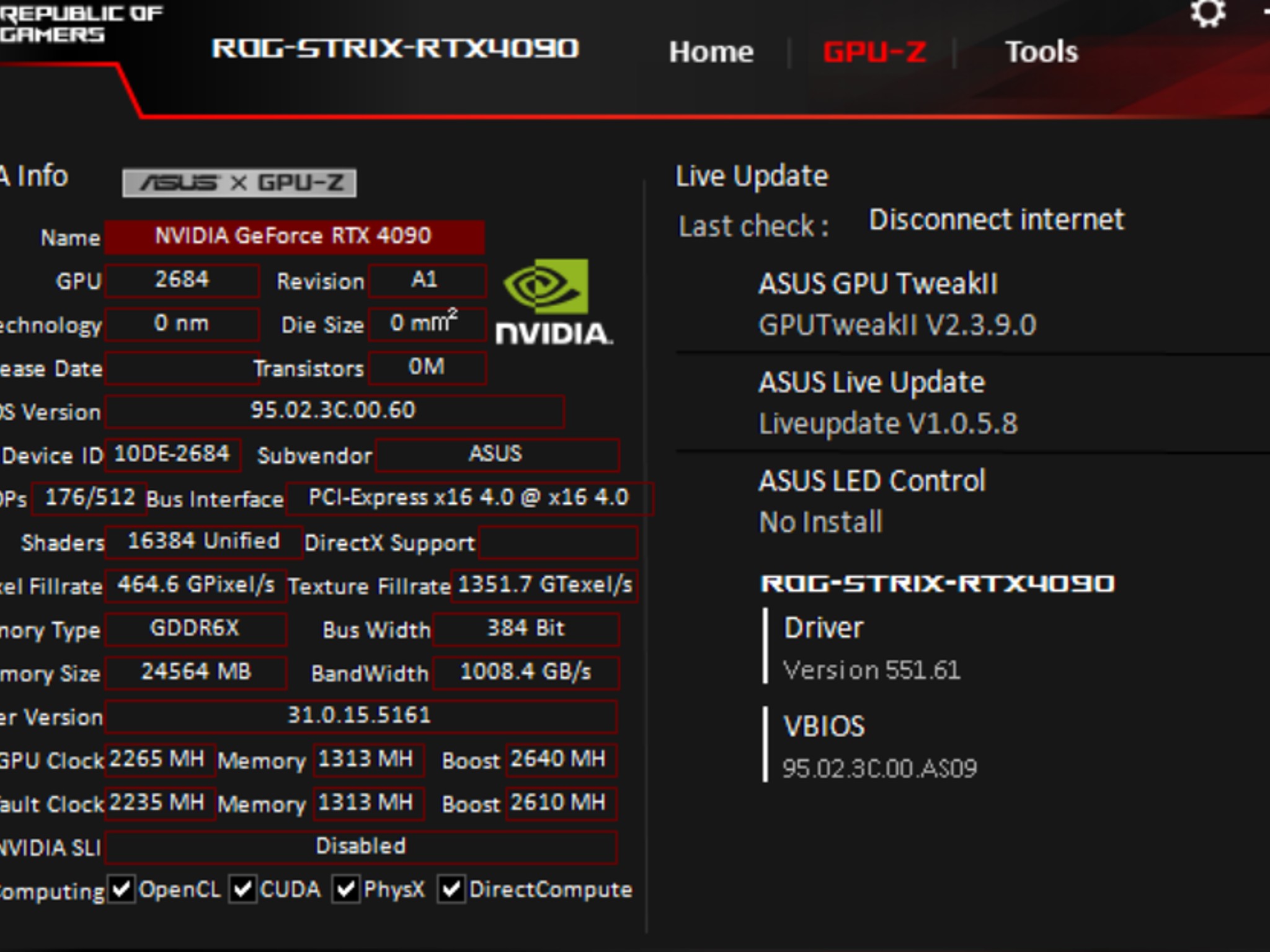 ROG Strix GeForce RTX 4090 24GB GDDR6X White OC Edition