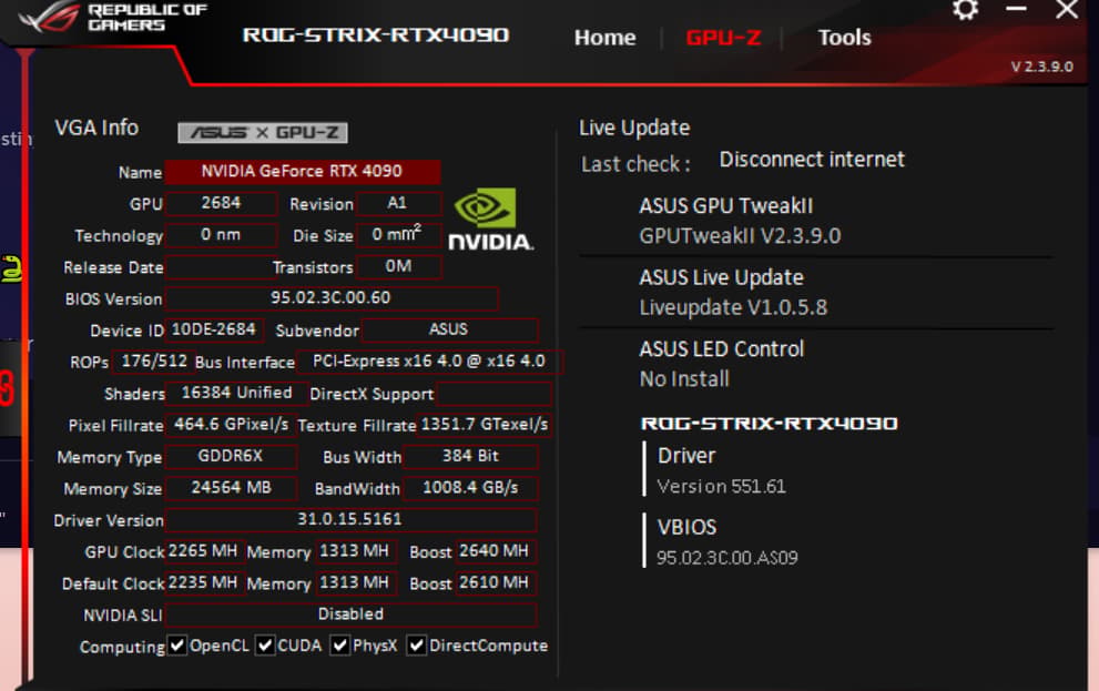 ROG Strix GeForce RTX 4090 24GB GDDR6X White OC Edition