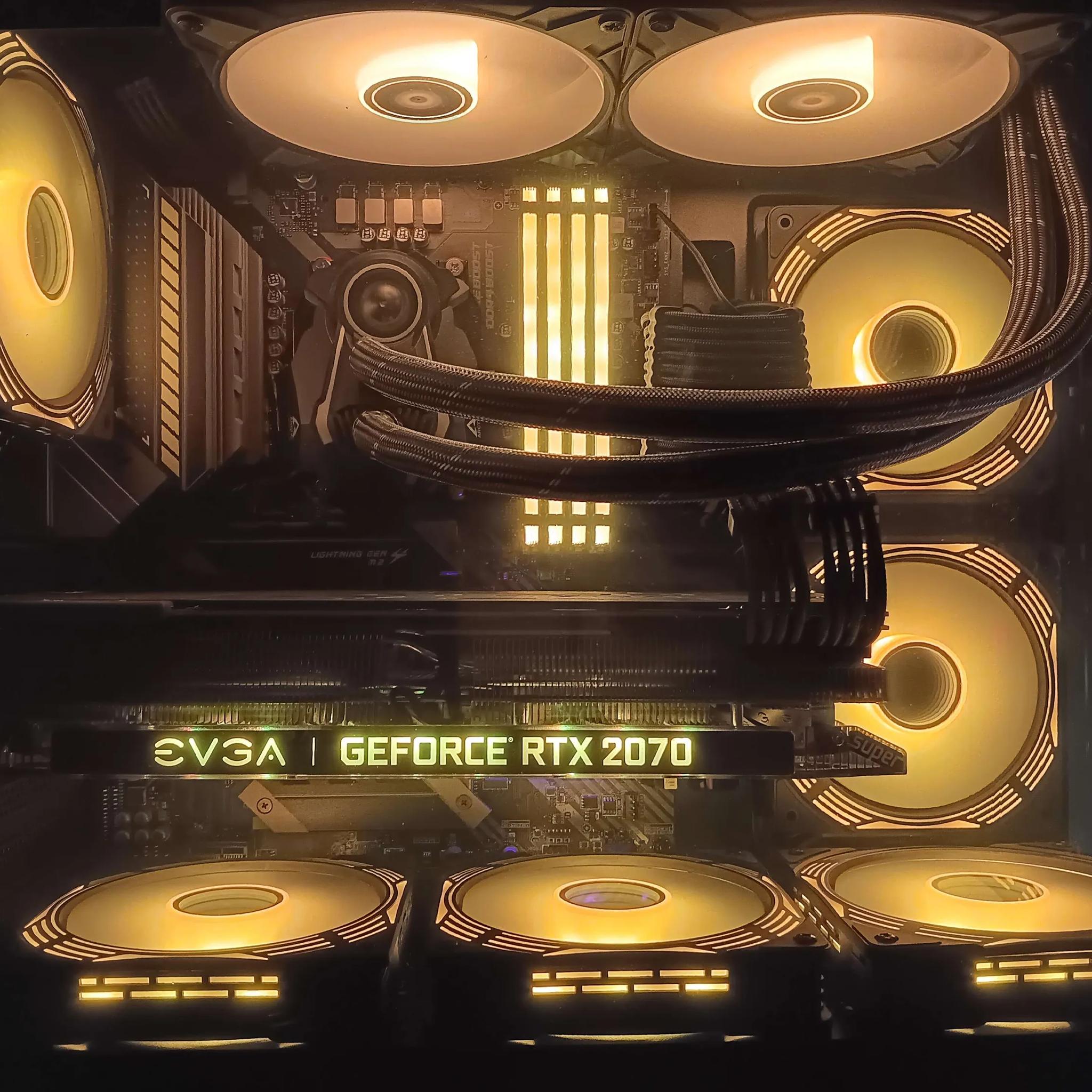 | Black RGB GAMING PC | Ryzen 5 5600x | EVGA RTX 2070S) | 32gb DDR4 RAM |1tb NvMe SSD