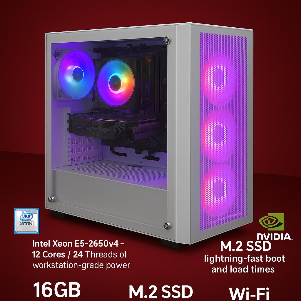🔥 Gaming & Creator PC – Xeon 12c/24t | GTX 1660 Super | 16GB DDR4 | M.2 SSD | Wi-Fi 🔥