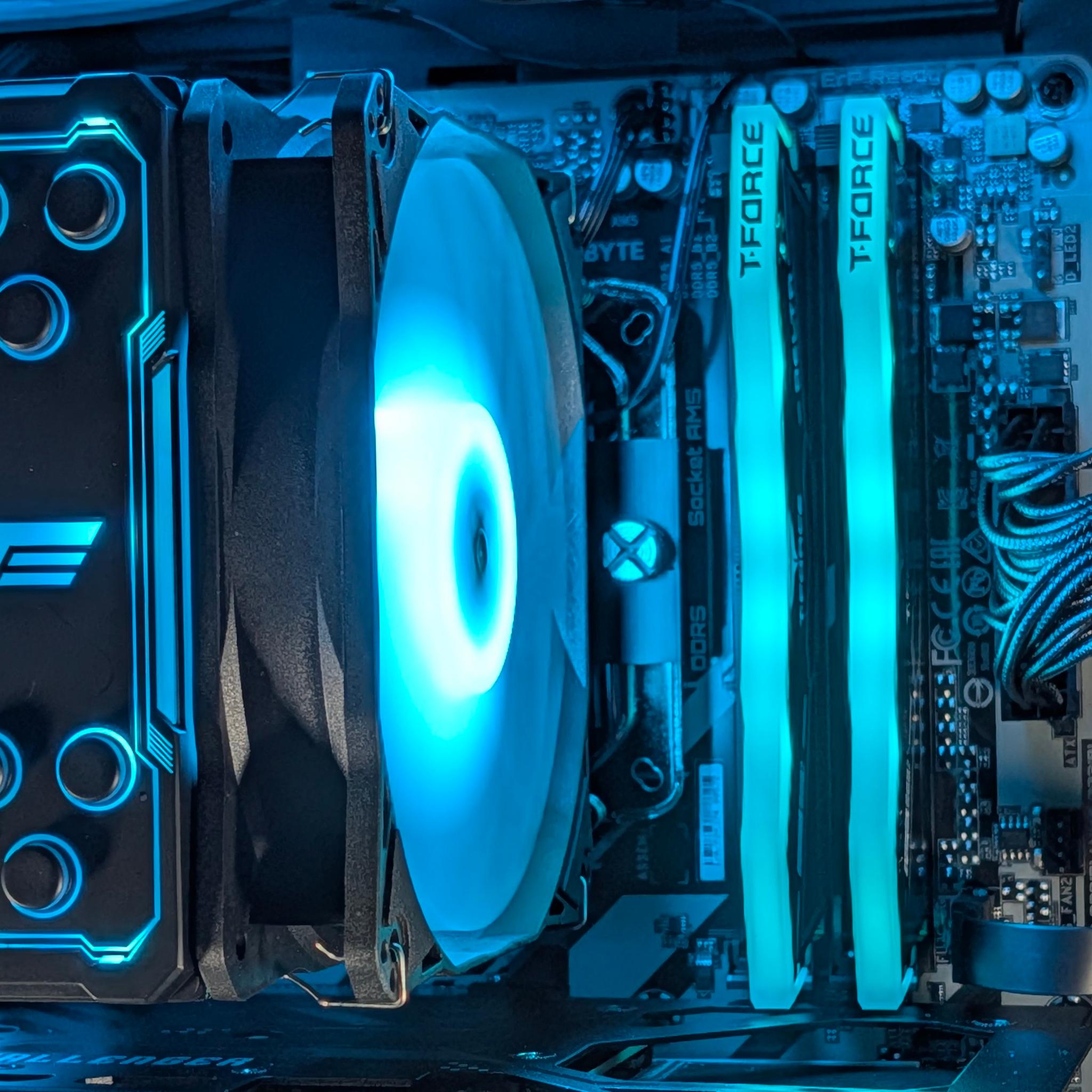 🩵🖤Ryzen 5 7600/RX 9060 XT 8GB Gaming/Streaming PC🩵🖤