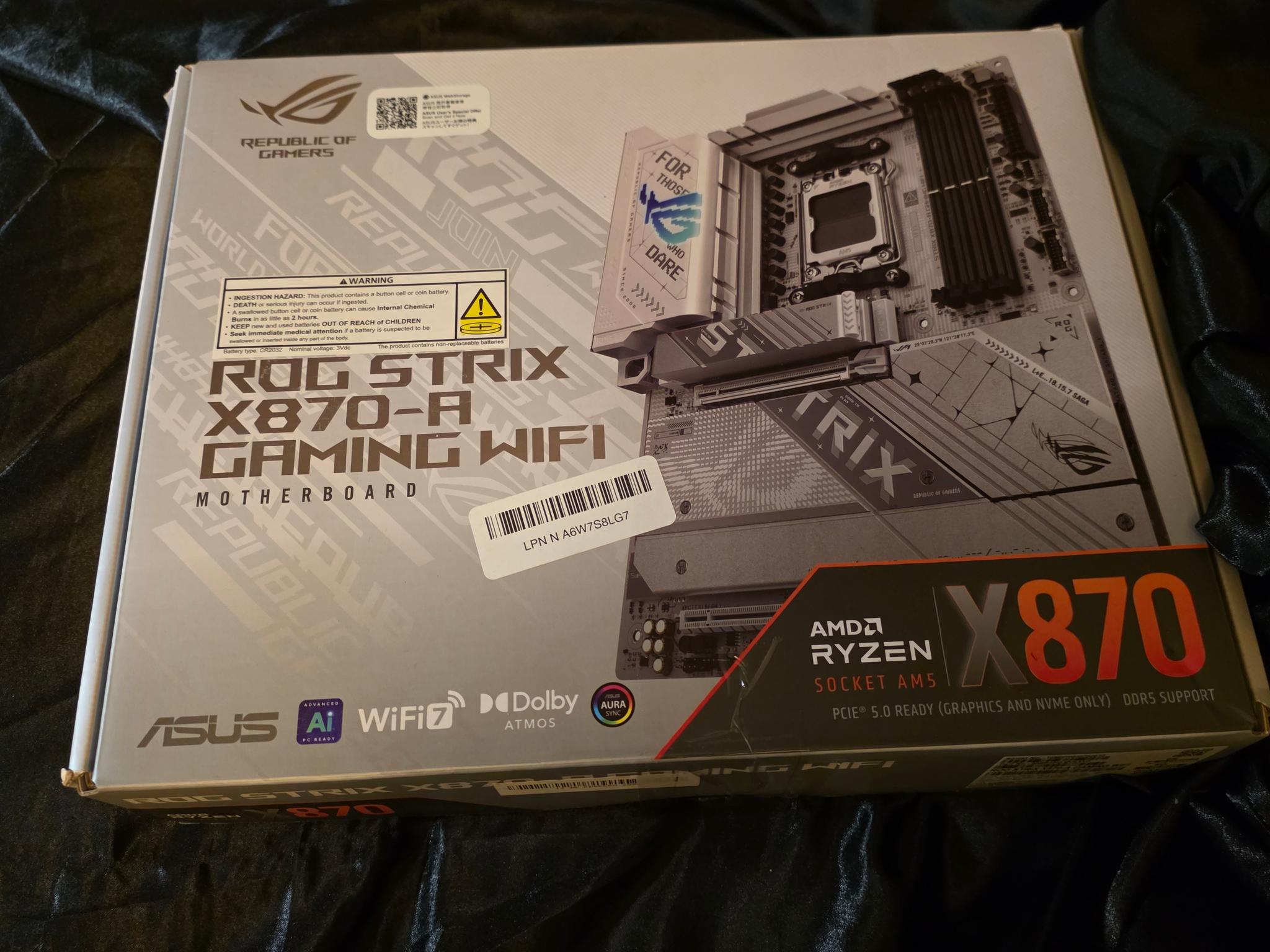 ASUS ROG STRIX X870 A GAMING WIFI AMD AM5 DDR5 PCIE 5.0