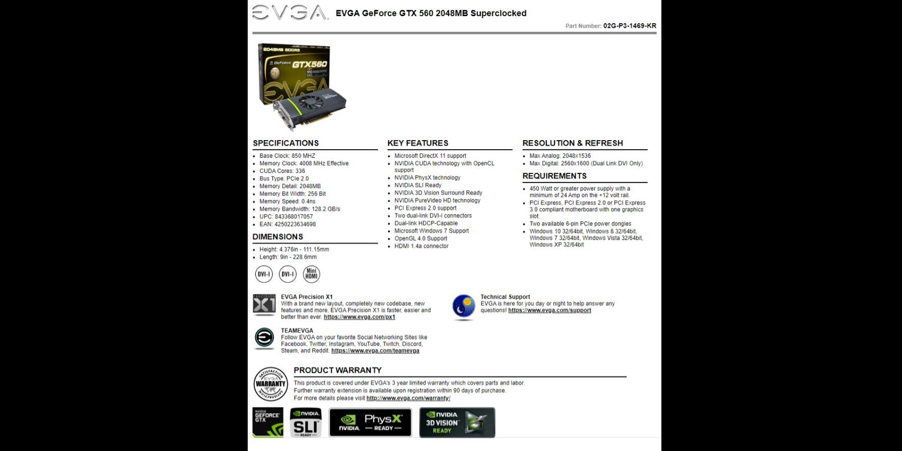 EVGA GTX 560 SC 2gb