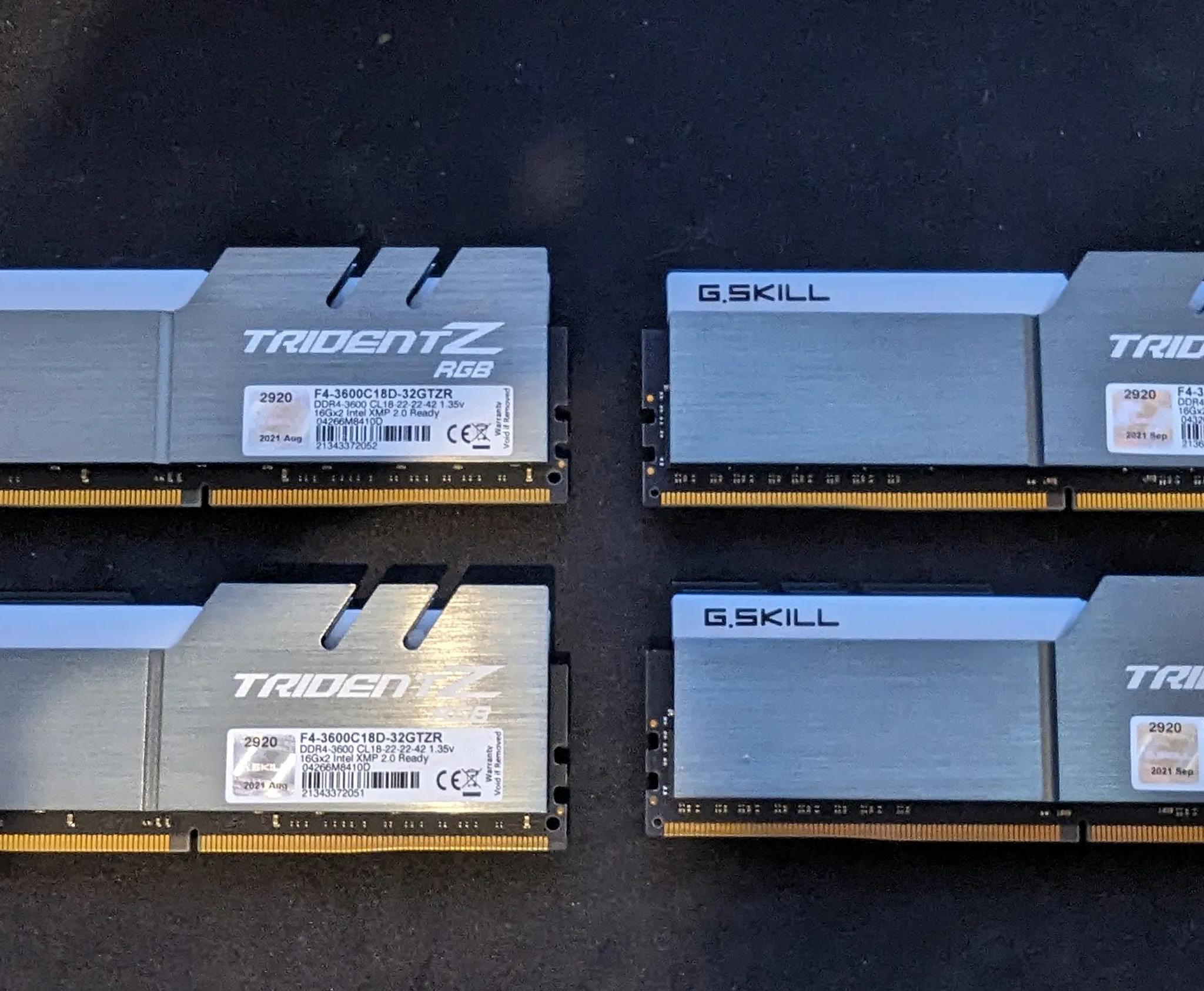G.Skill Trident Z RGB 64 GB (4 x 16 GB) DDR4-3600 CL18 Memory FREE SHIPPING