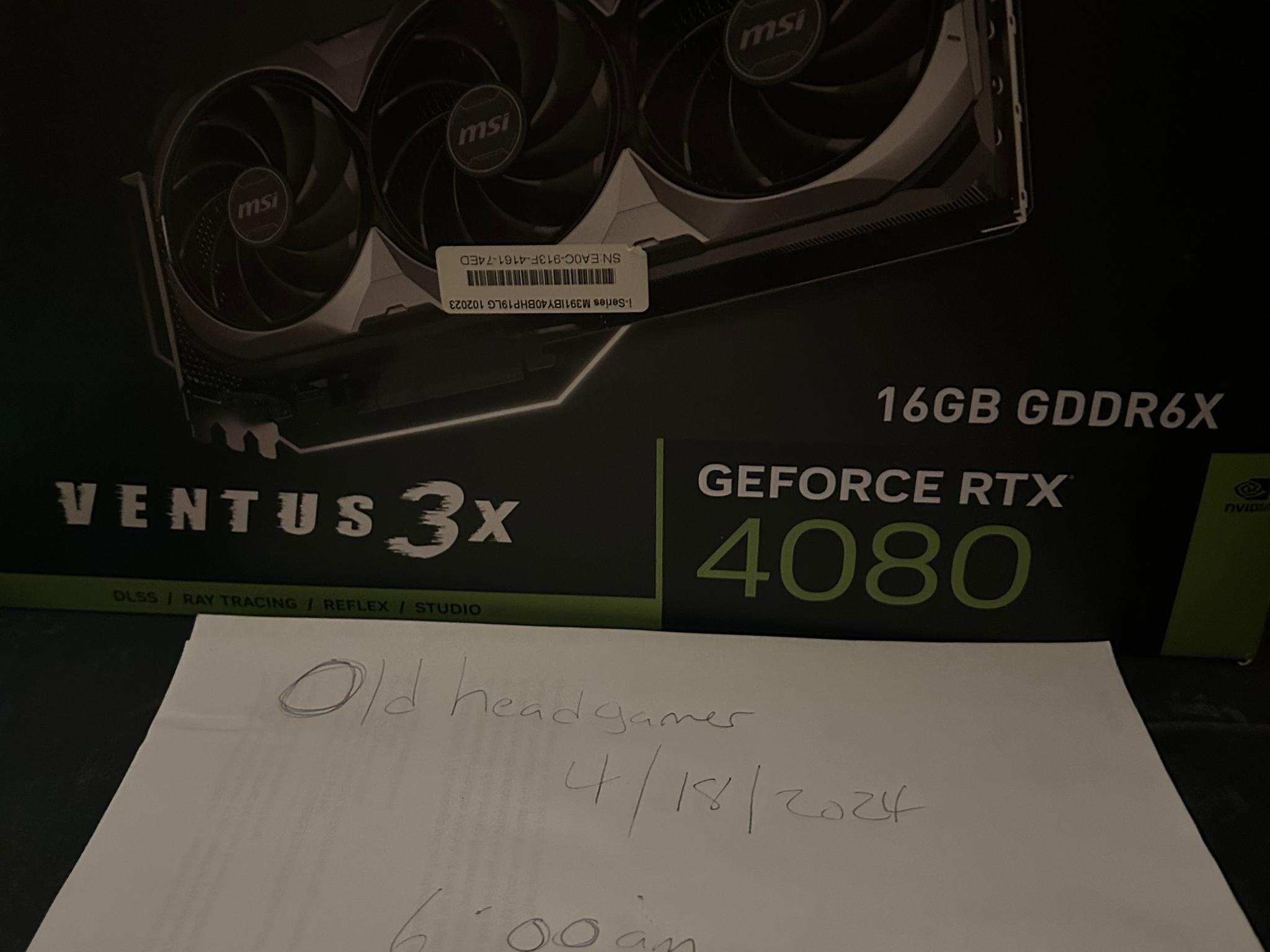 Msi ventus 3x 4080 16gb